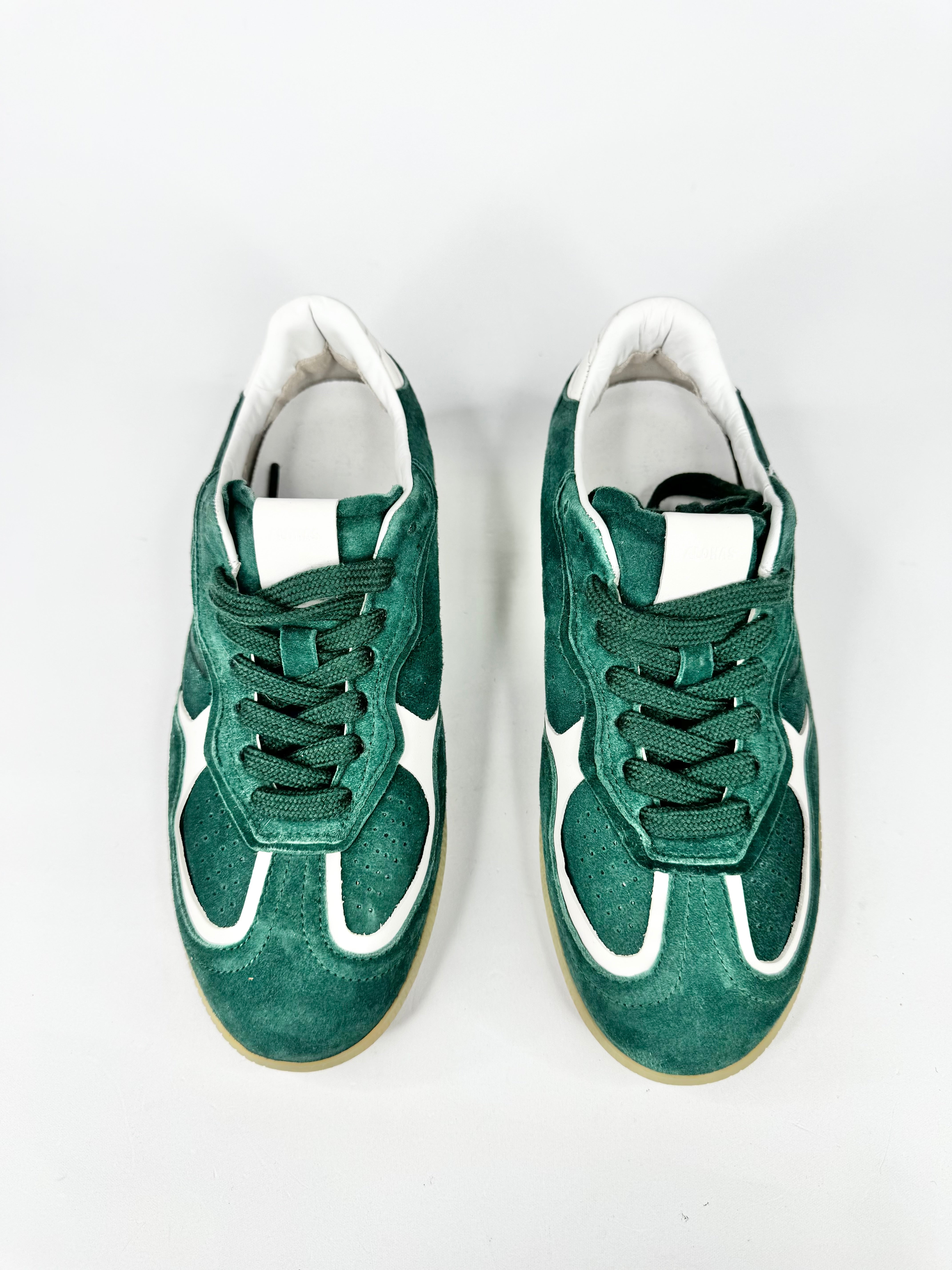 Alohas Forest Green & White 'Rife' Sneakers - EU36