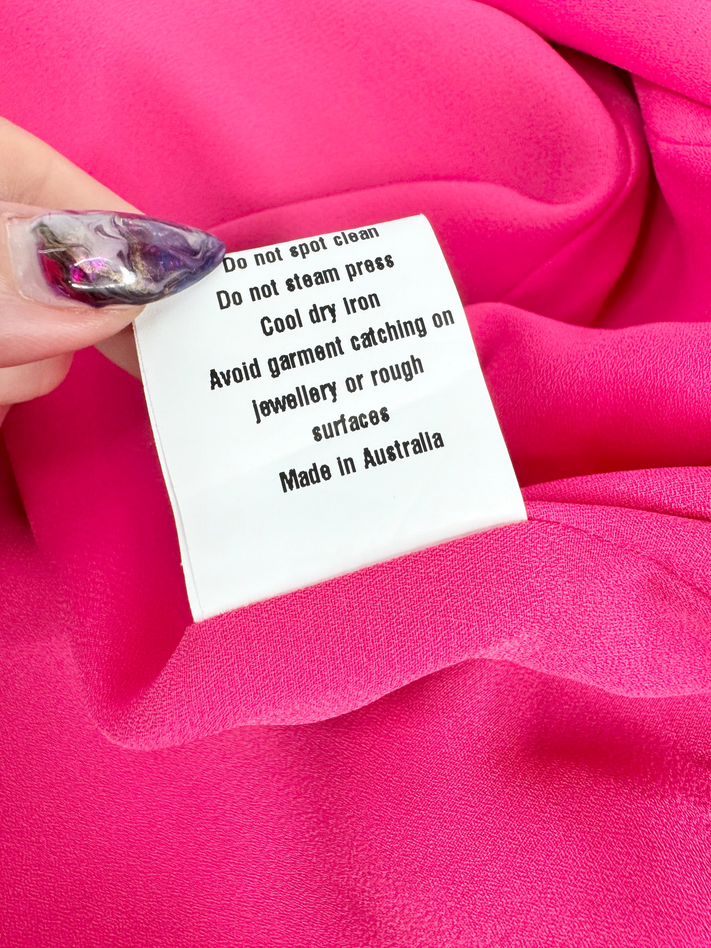 Bianca Spender Hot Pink Silk Jacket - AU8