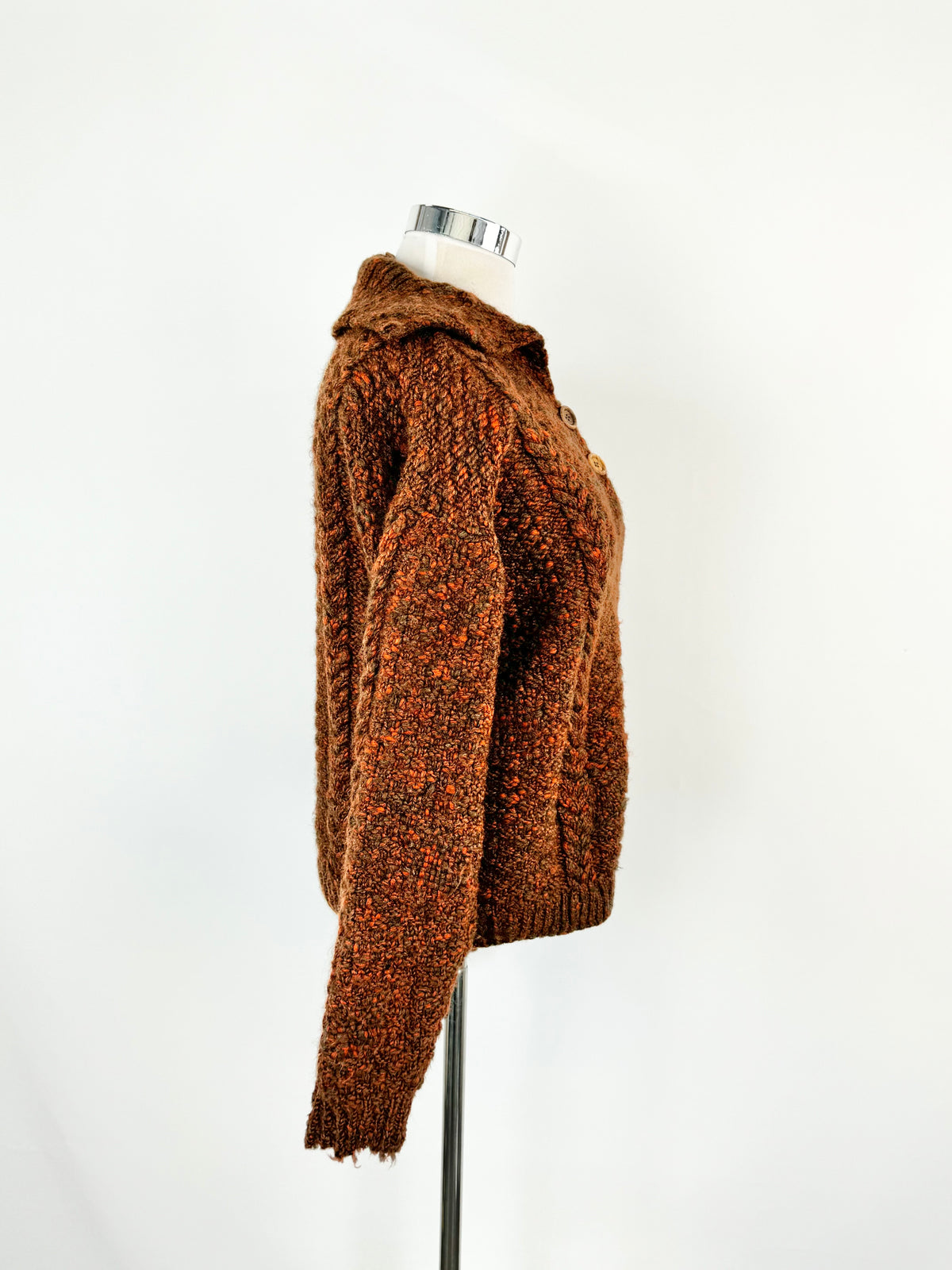 Vintage Autumn Orange Knitted Jumper - AU14