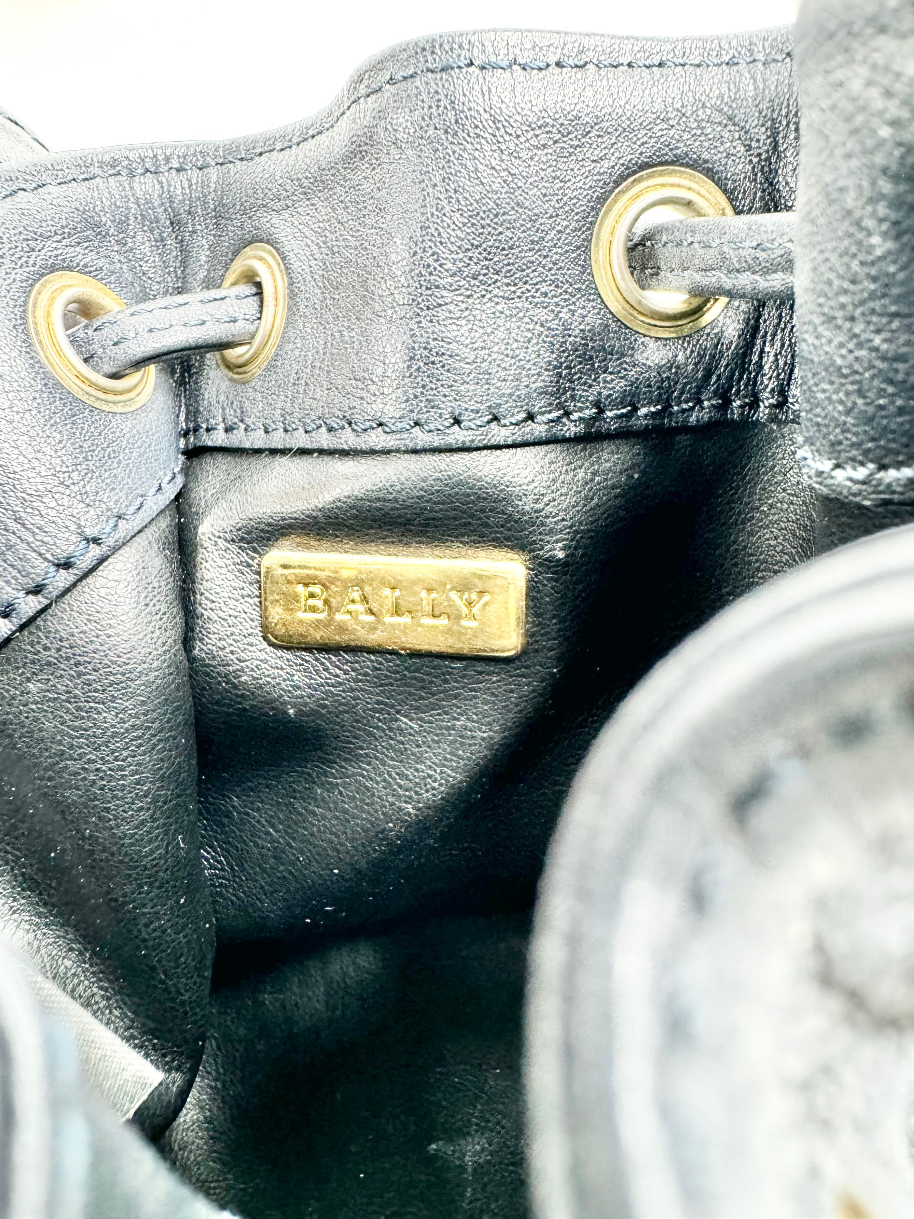 Bally Midnight Cross Body Drawstring Pouch