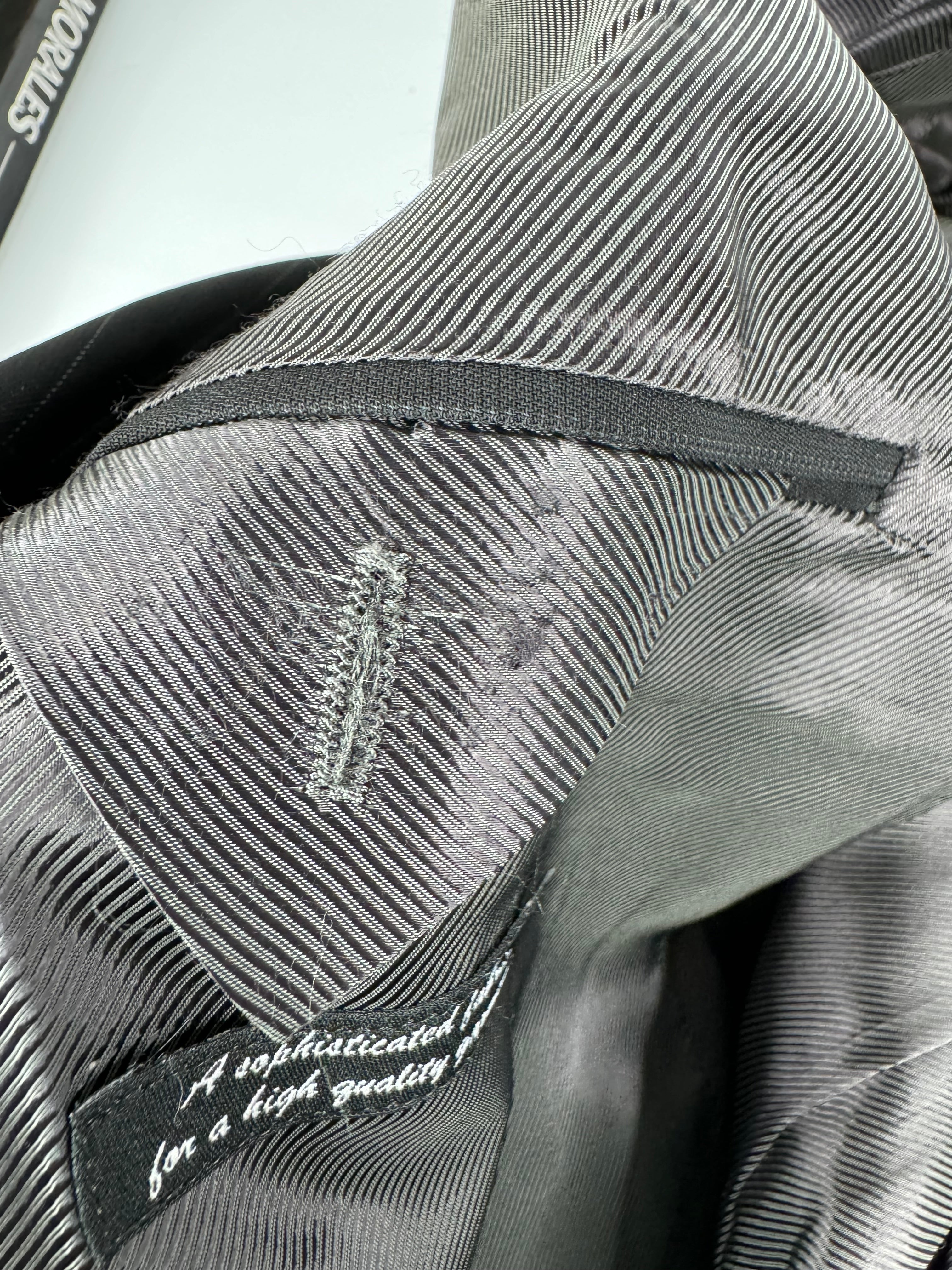 Kenzo Homme Black Pinstriped Suit - 52