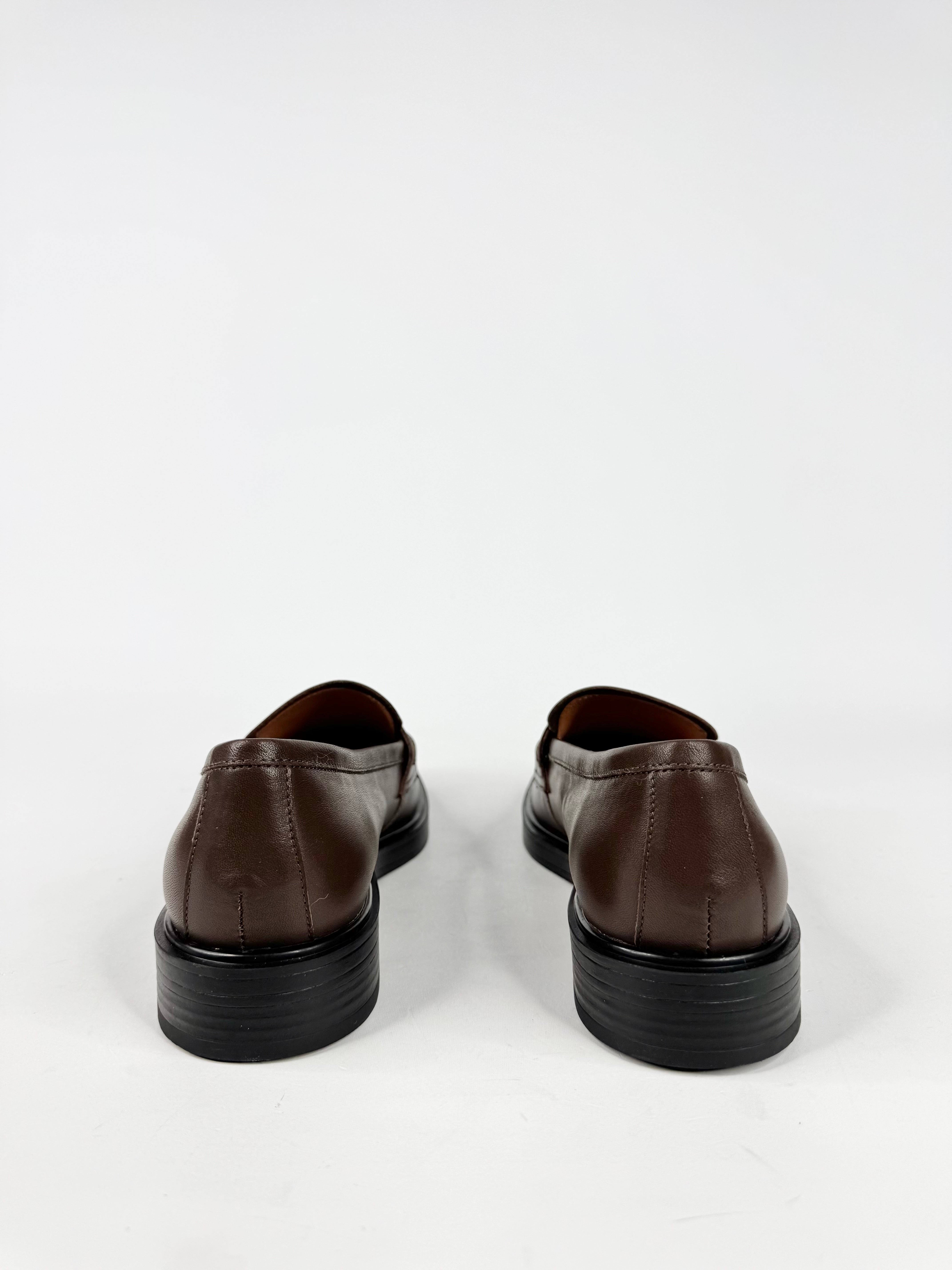 MFW Diana Ferrari Sienza Dark Choc Leather Loafers - EU37