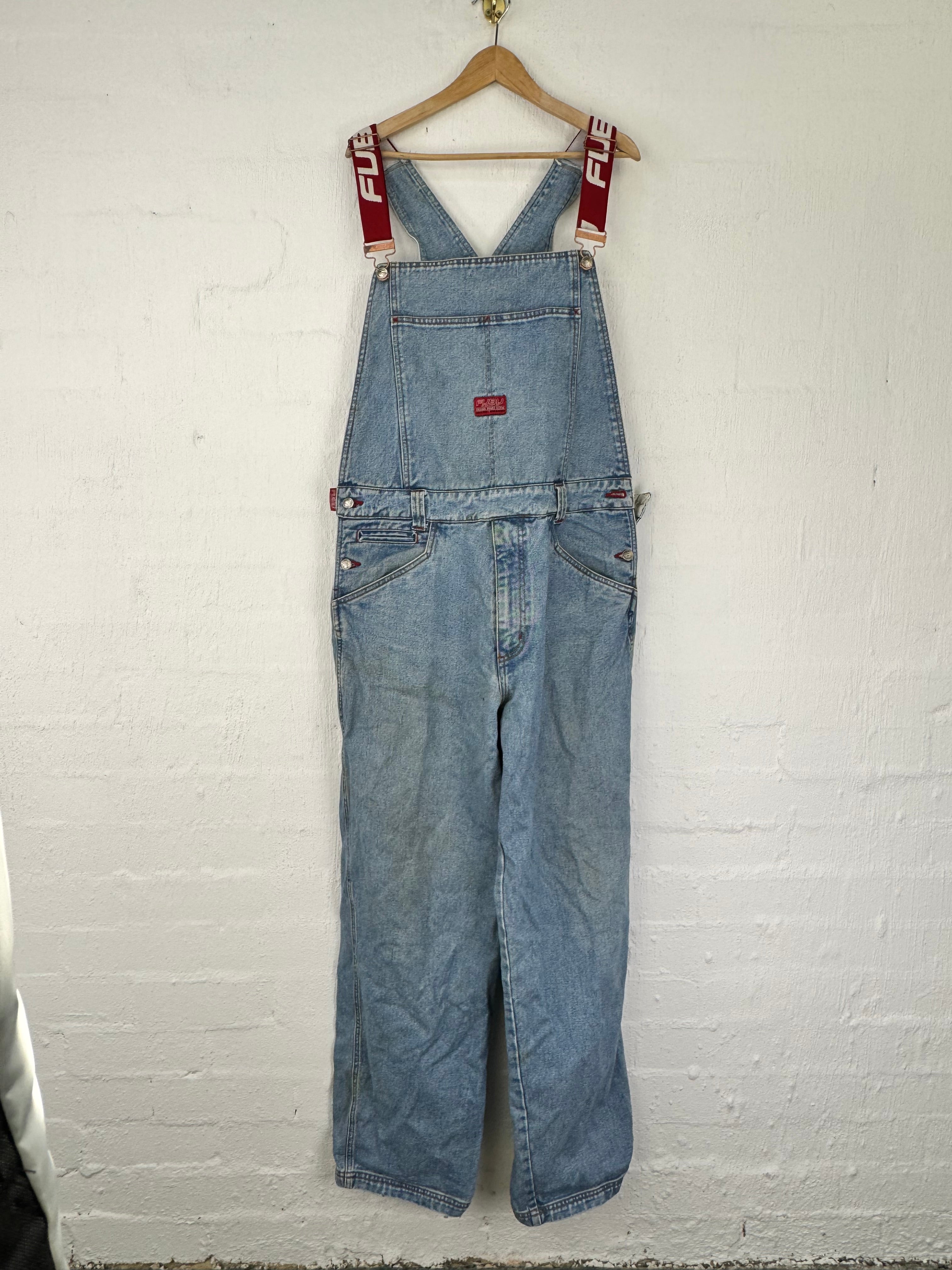 Vintage Fubu Faded Denim Overalls - AU14