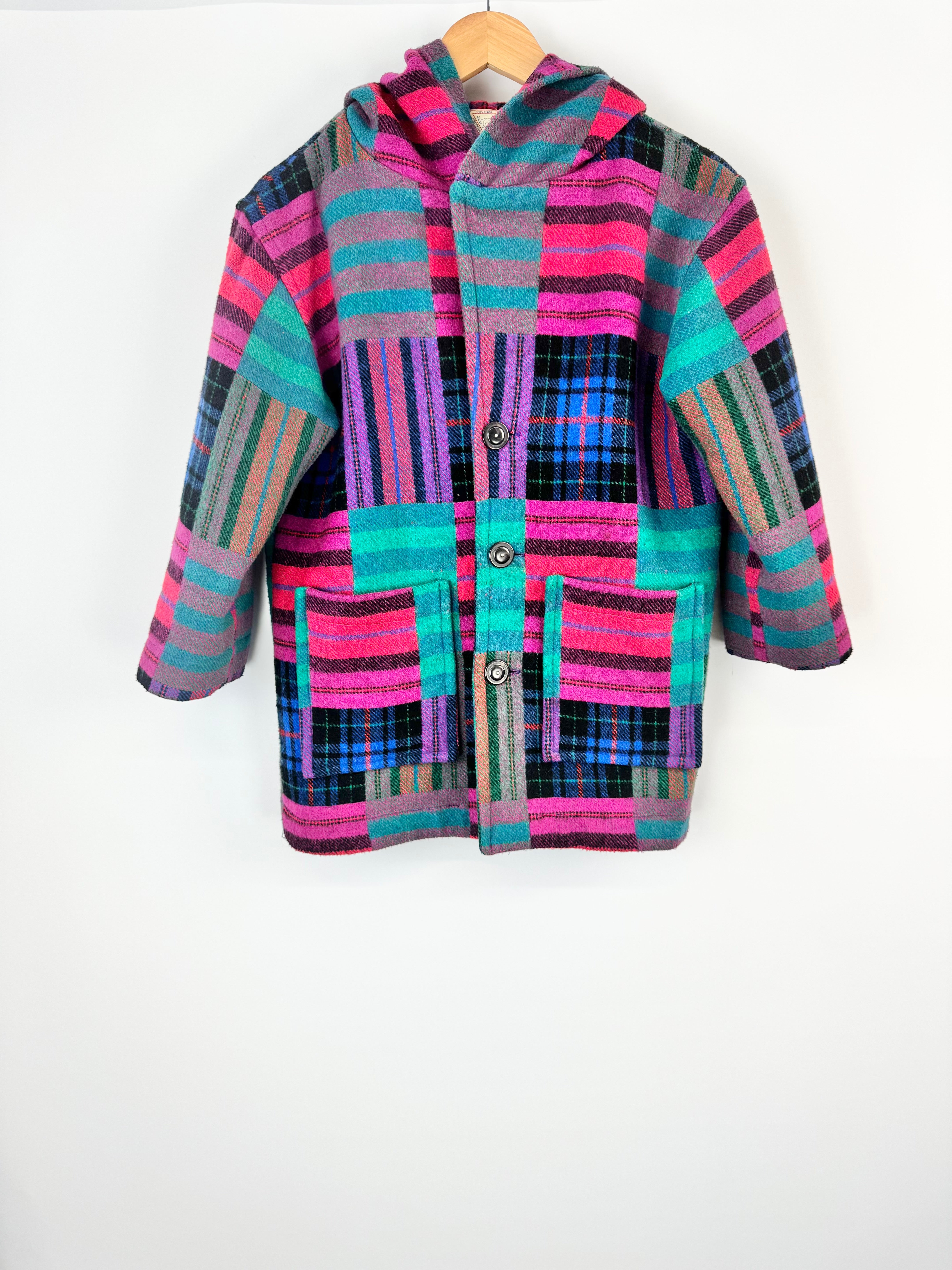 Vintage Joey Jeans Purple Red & Teal Coat - AU10