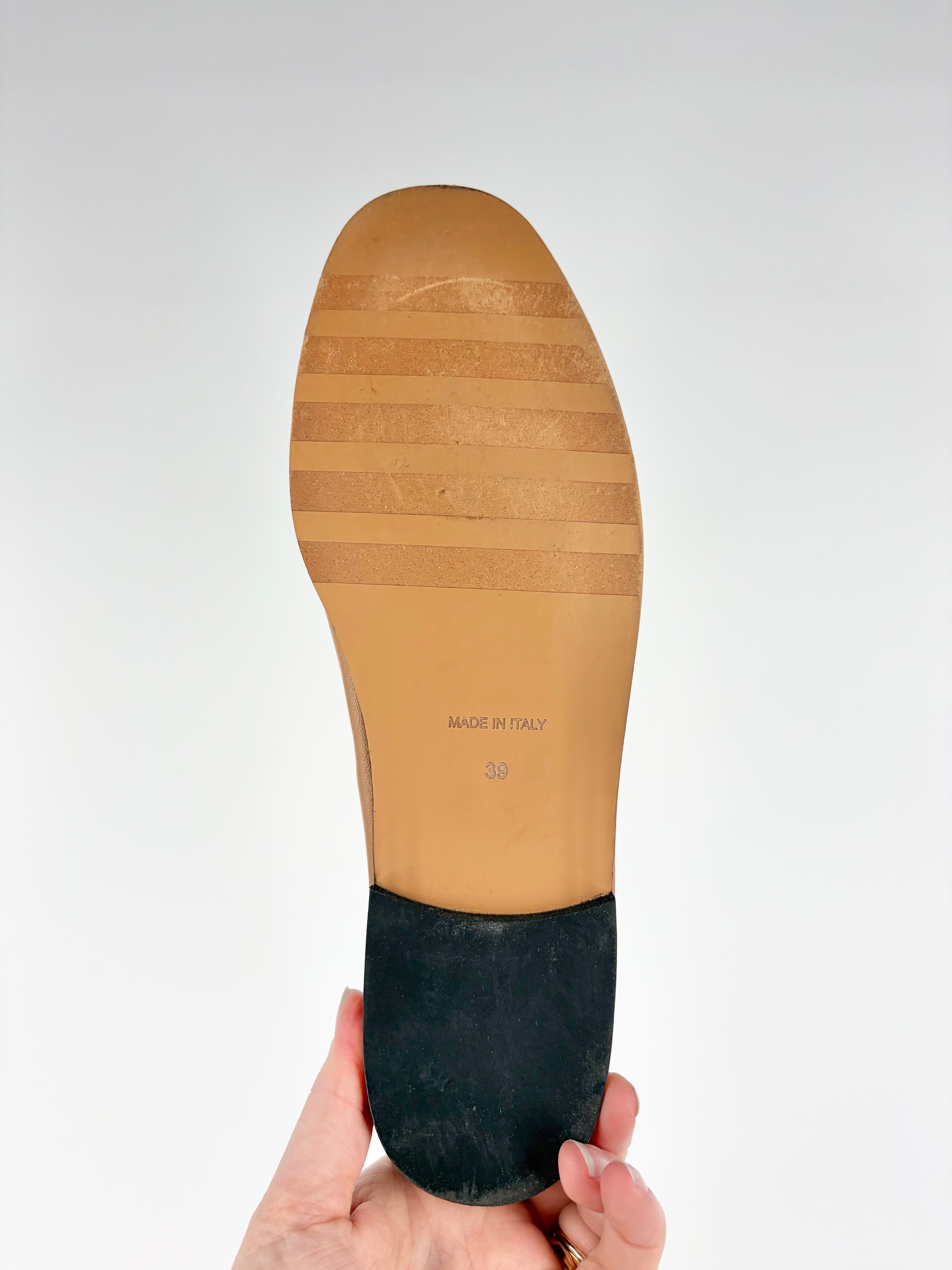 Essen Eggshell Leather Loafers - EU39