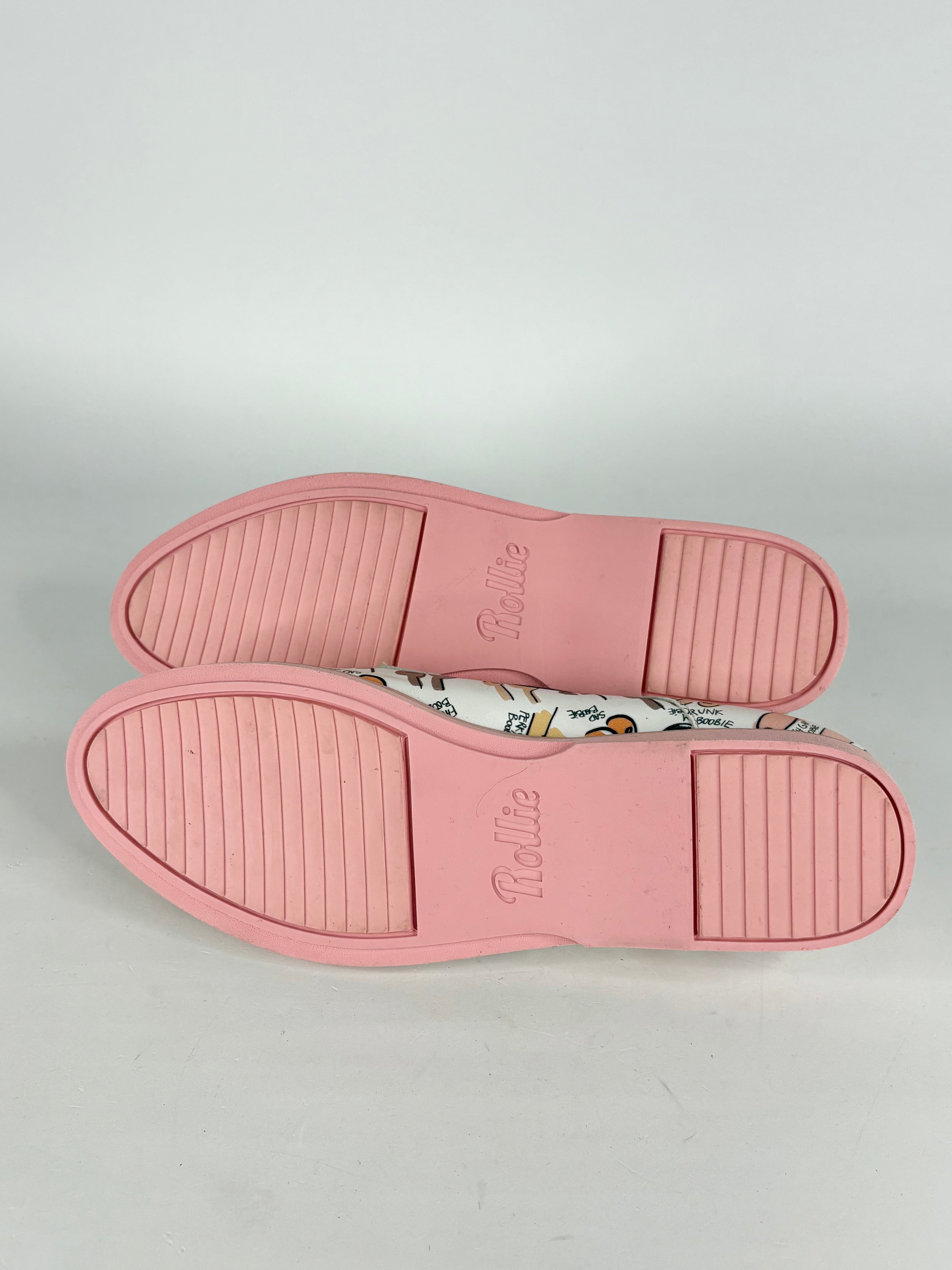Rollie White Leather Patterned Derby Shoes - EU40