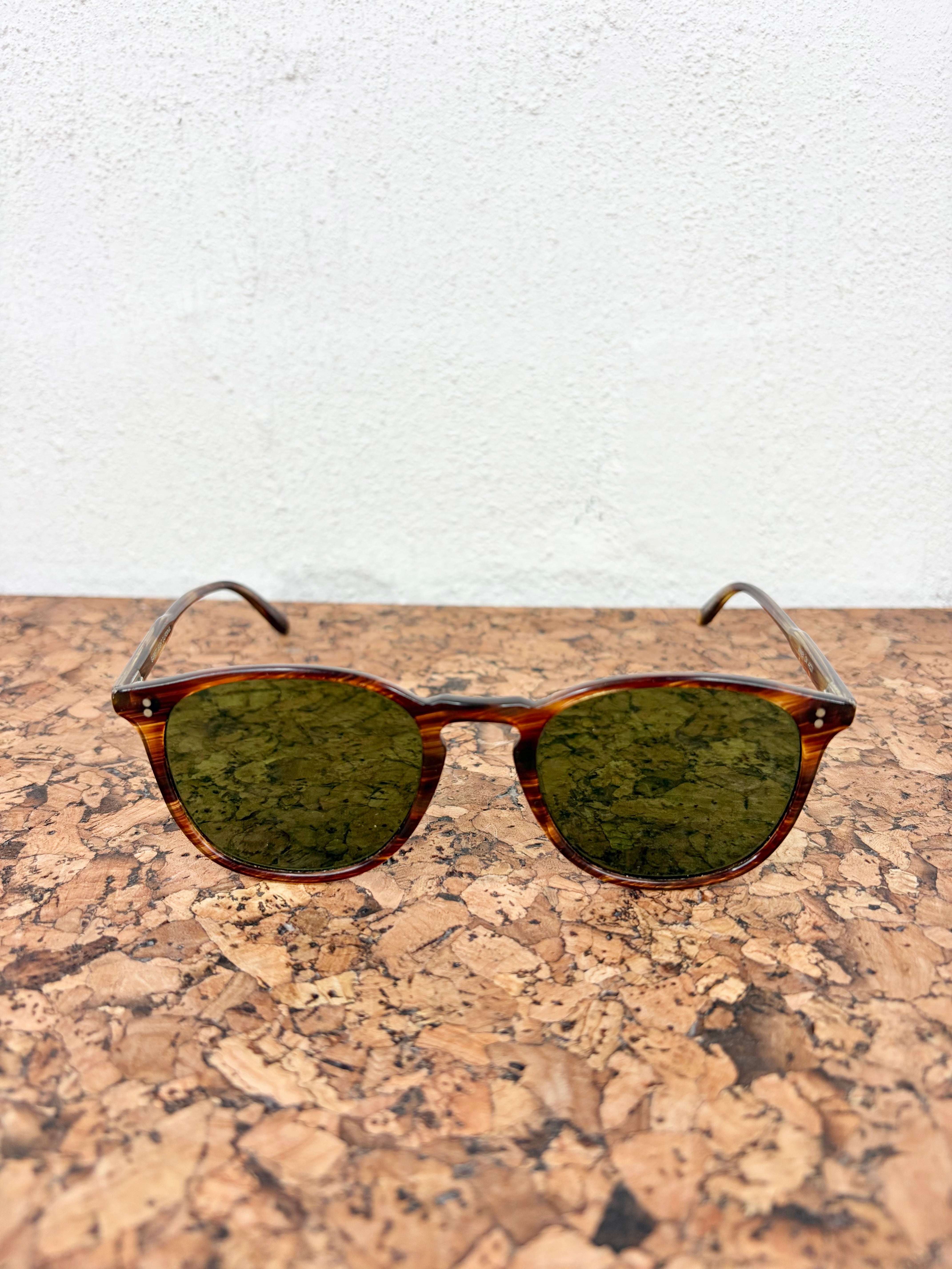 Garrett Leight 'Kinney' Pacific Teak/Semi-Flat Pure G15 Polar Sunglasses