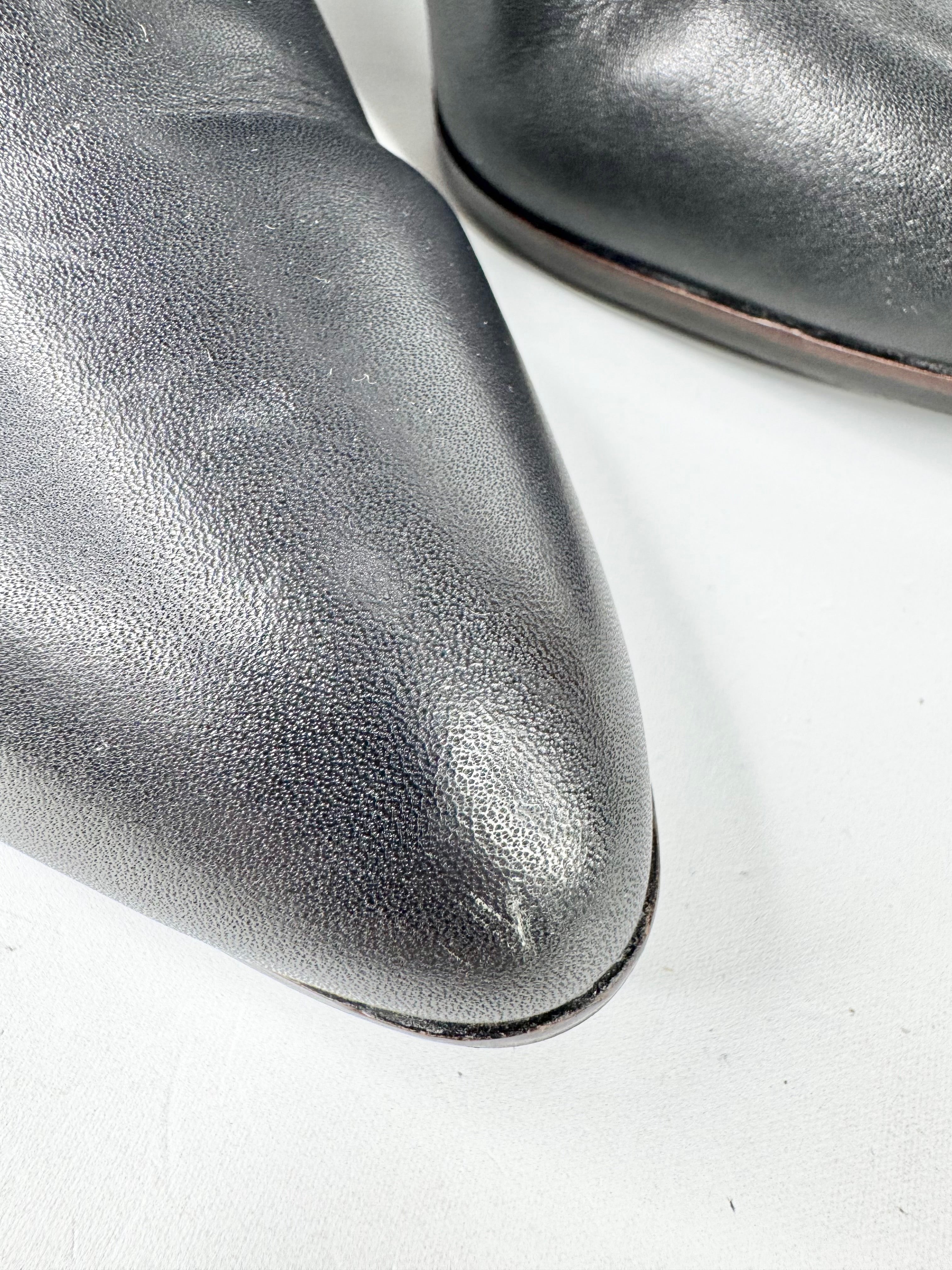 Frankie4 Black Leather Ankle Boots - EU40.5