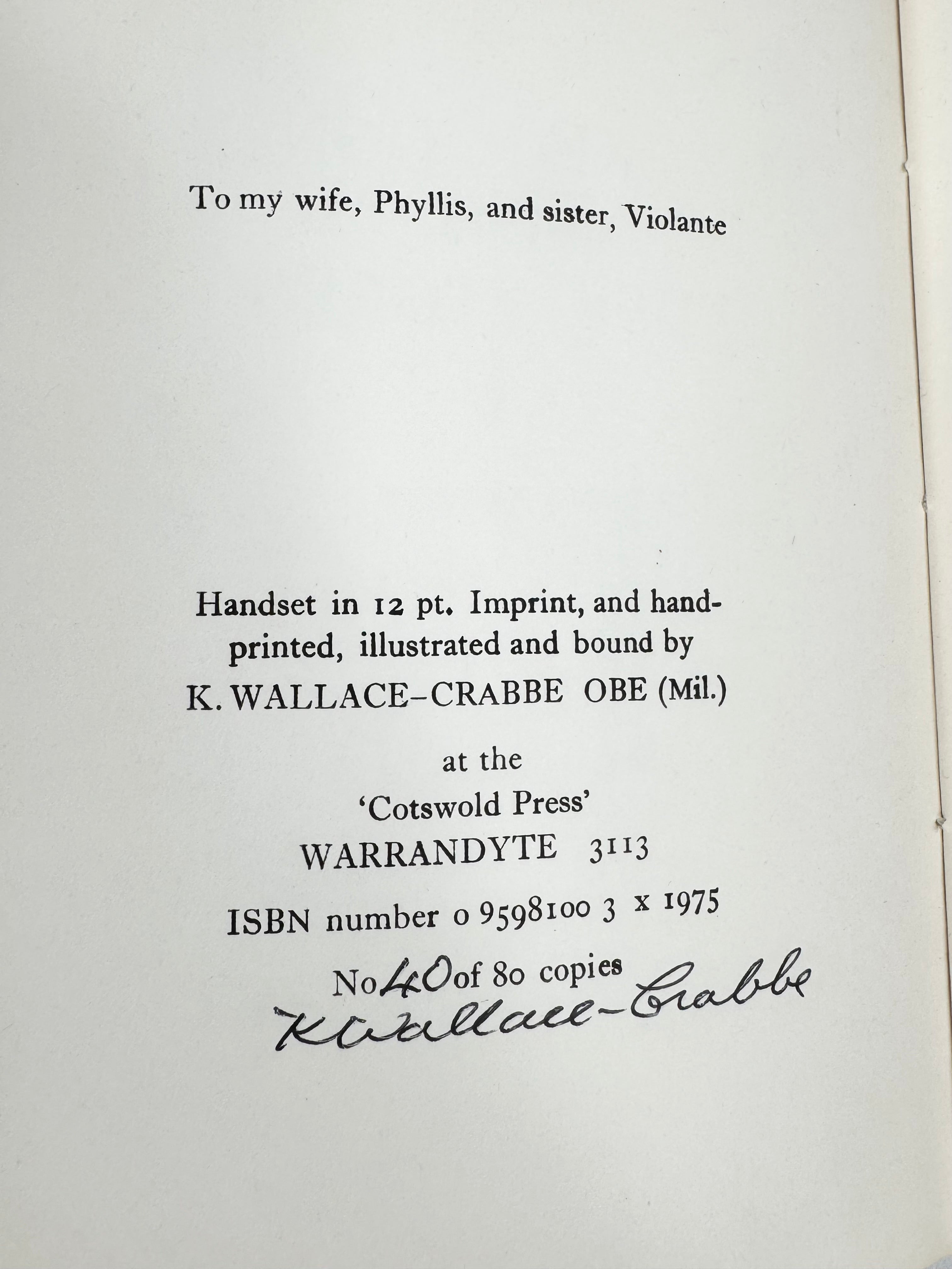 Cotswold Press 'The Executioner & Other Stories' - K. Wallace-Crabbe