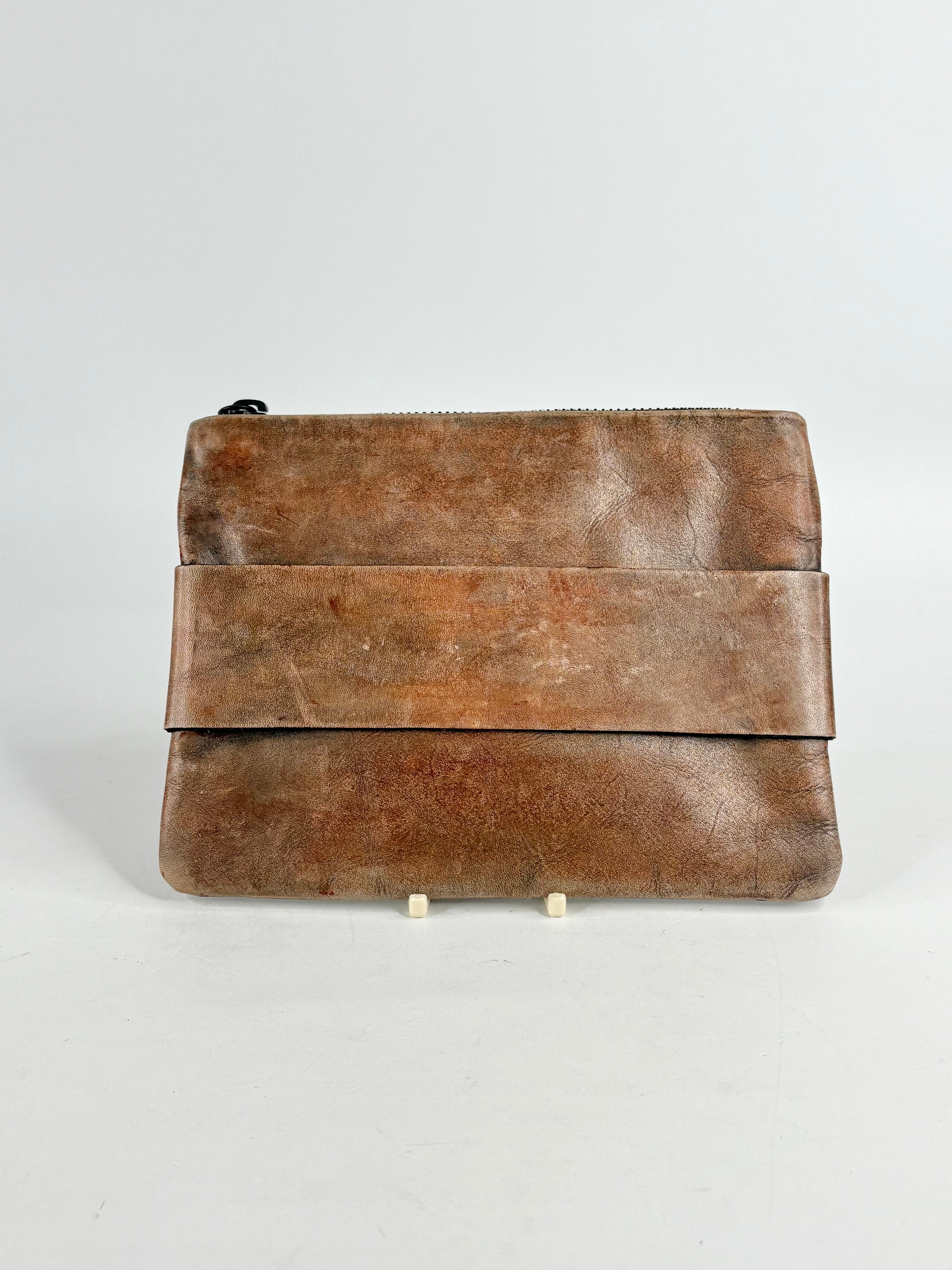 Alpha60 Washed Tan Leather Pouch