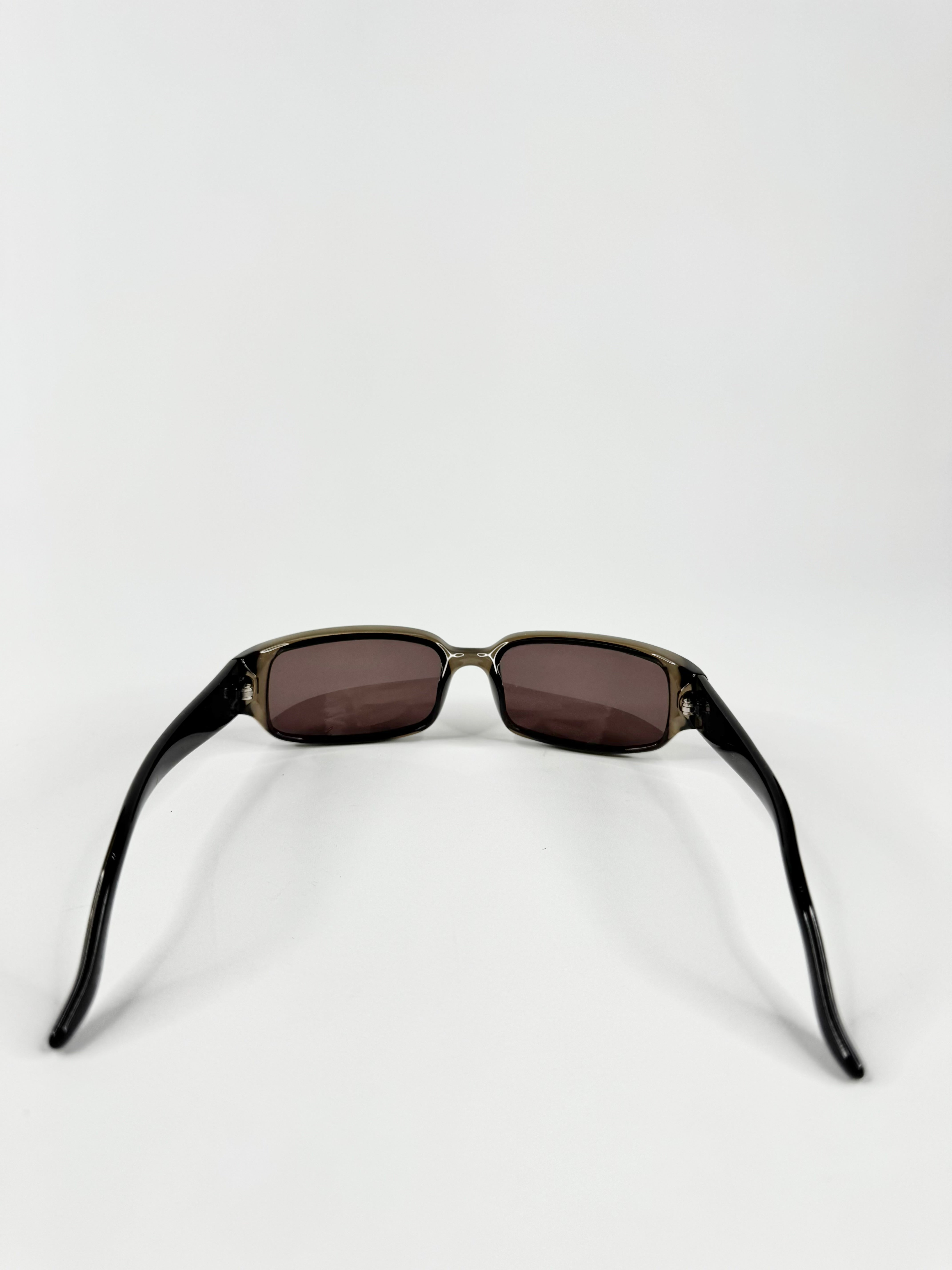 Vintage Gucci Rectangular Dark Olive Green Optical Sunglasses