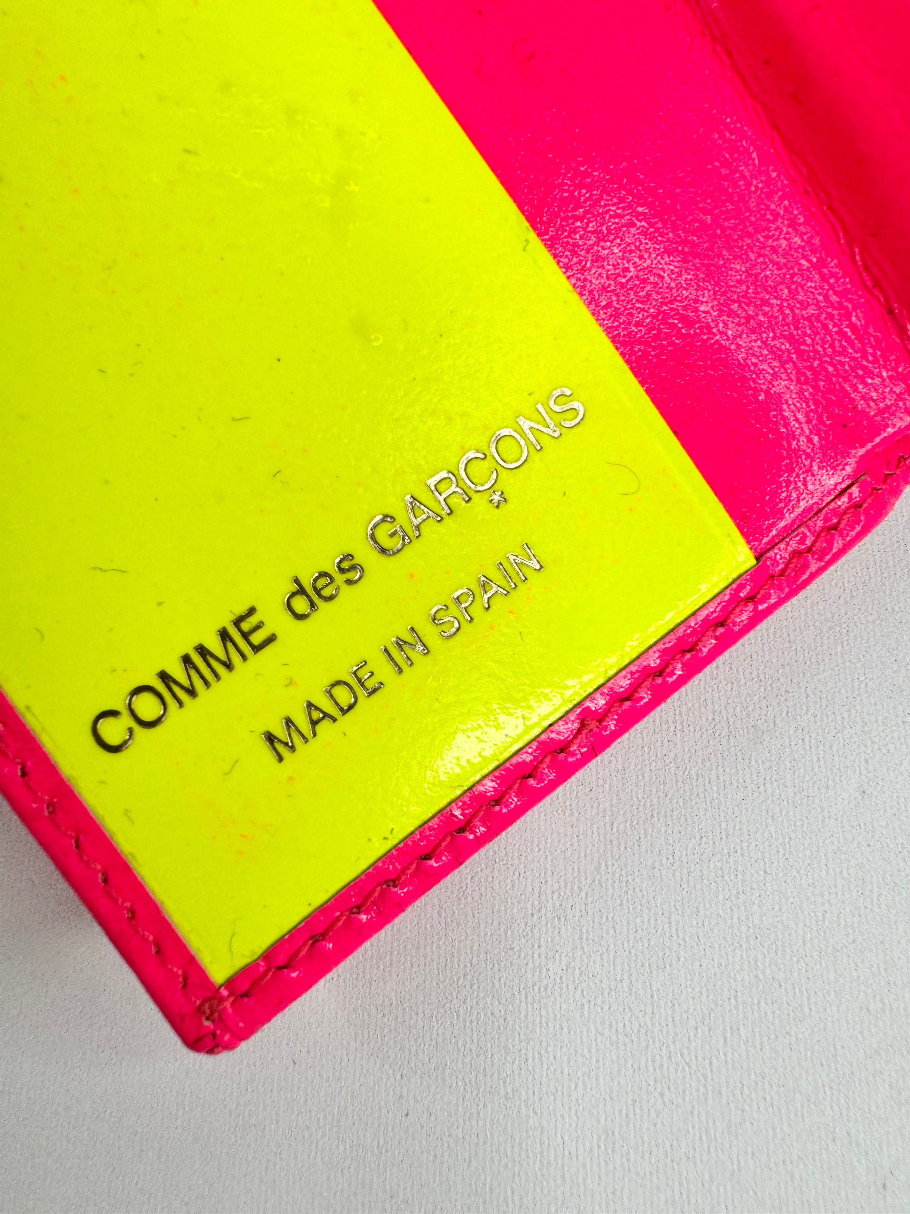Comme des Garçons Super Fluo Neon Pink Folded Wallet