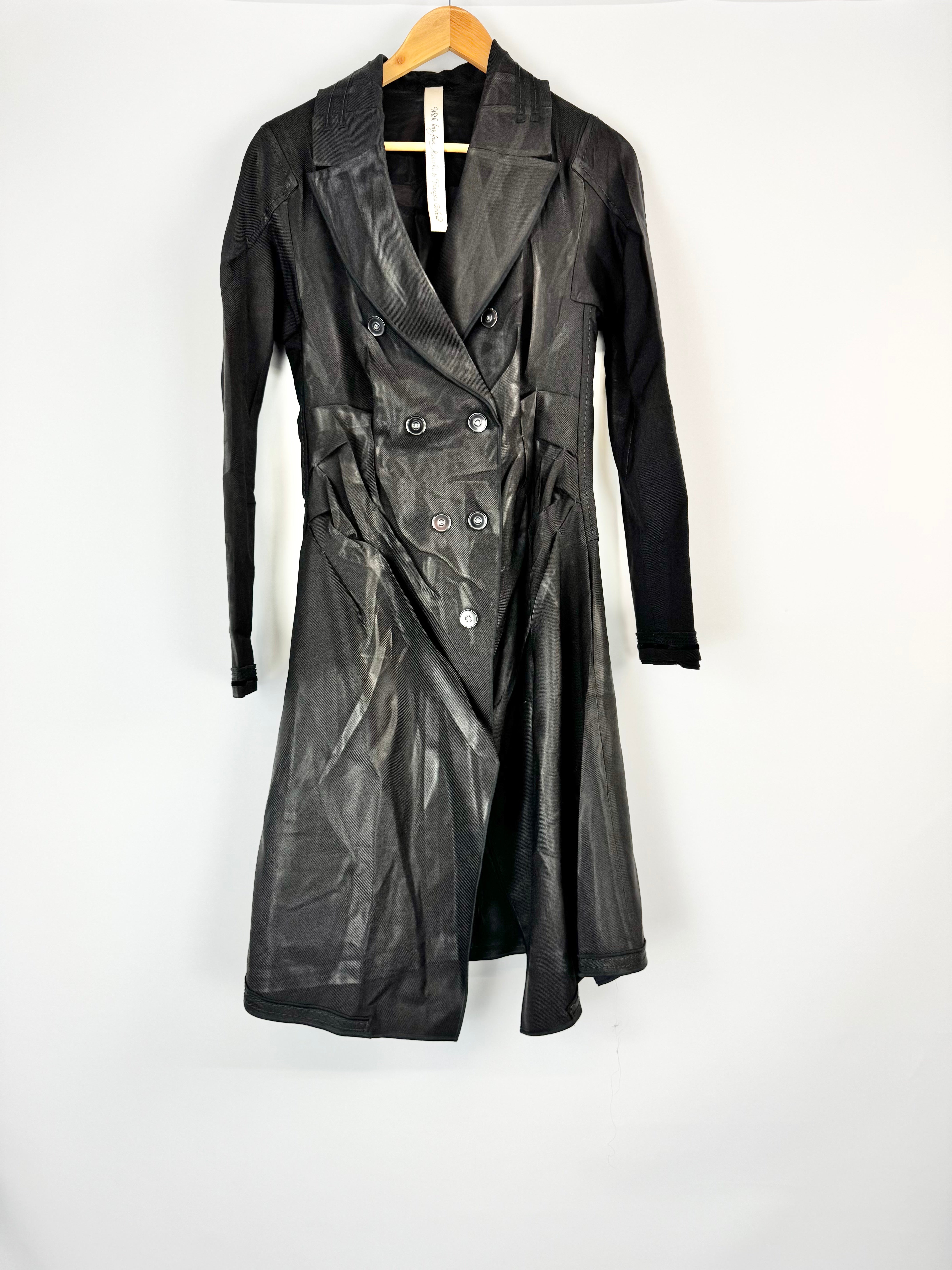Marithe + Francois Girbaud Black Trench Coat Size - AU12