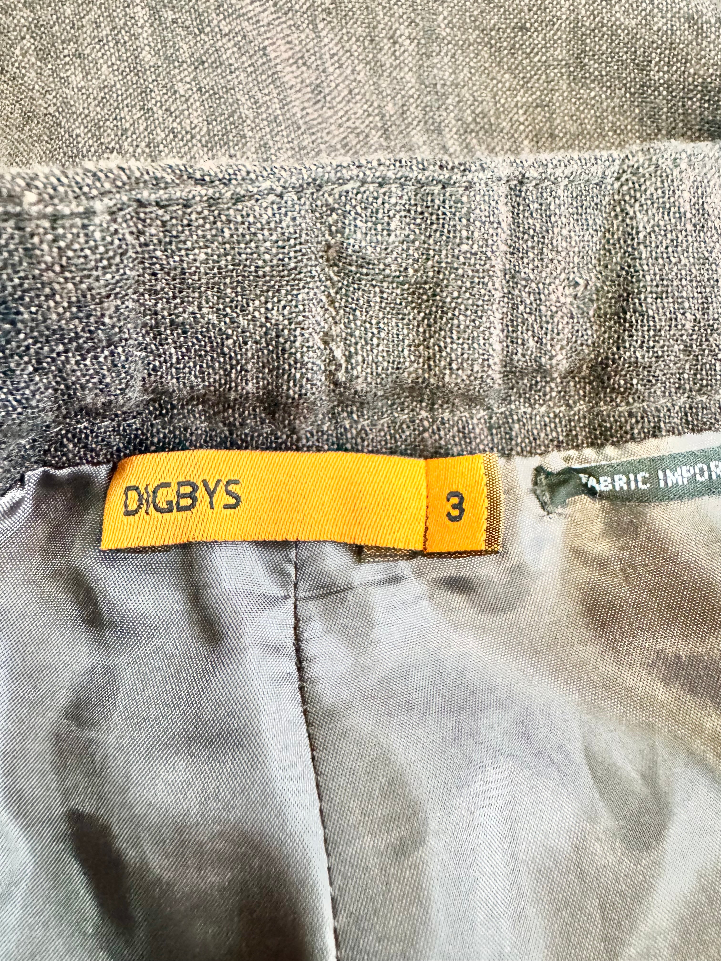 Digby's Dark Umber Linen Blend Wide Leg Slacks - AU12/14