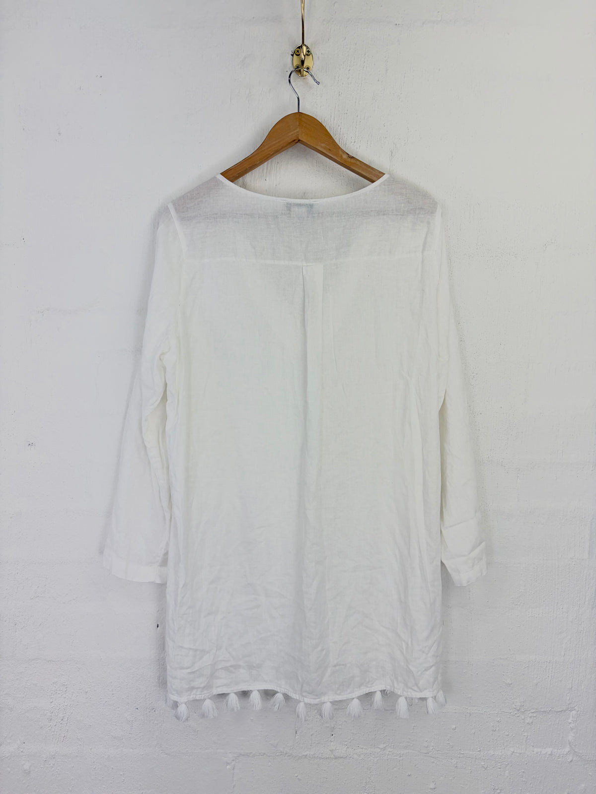 Rachel Zoe White Tassel Embellished Tunic - AU12