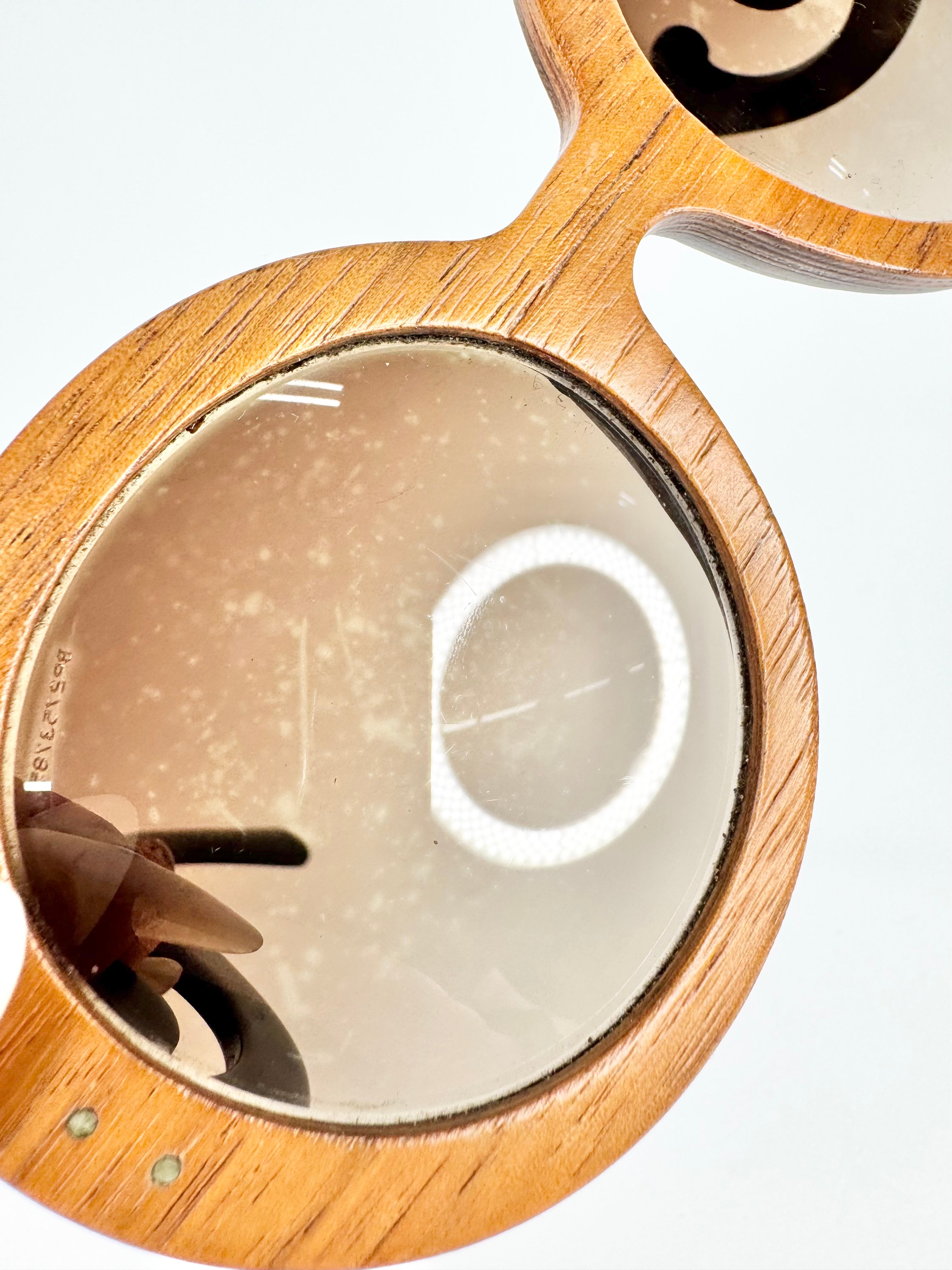 Prada Black & Wood Baroque Swirl Sunglasses