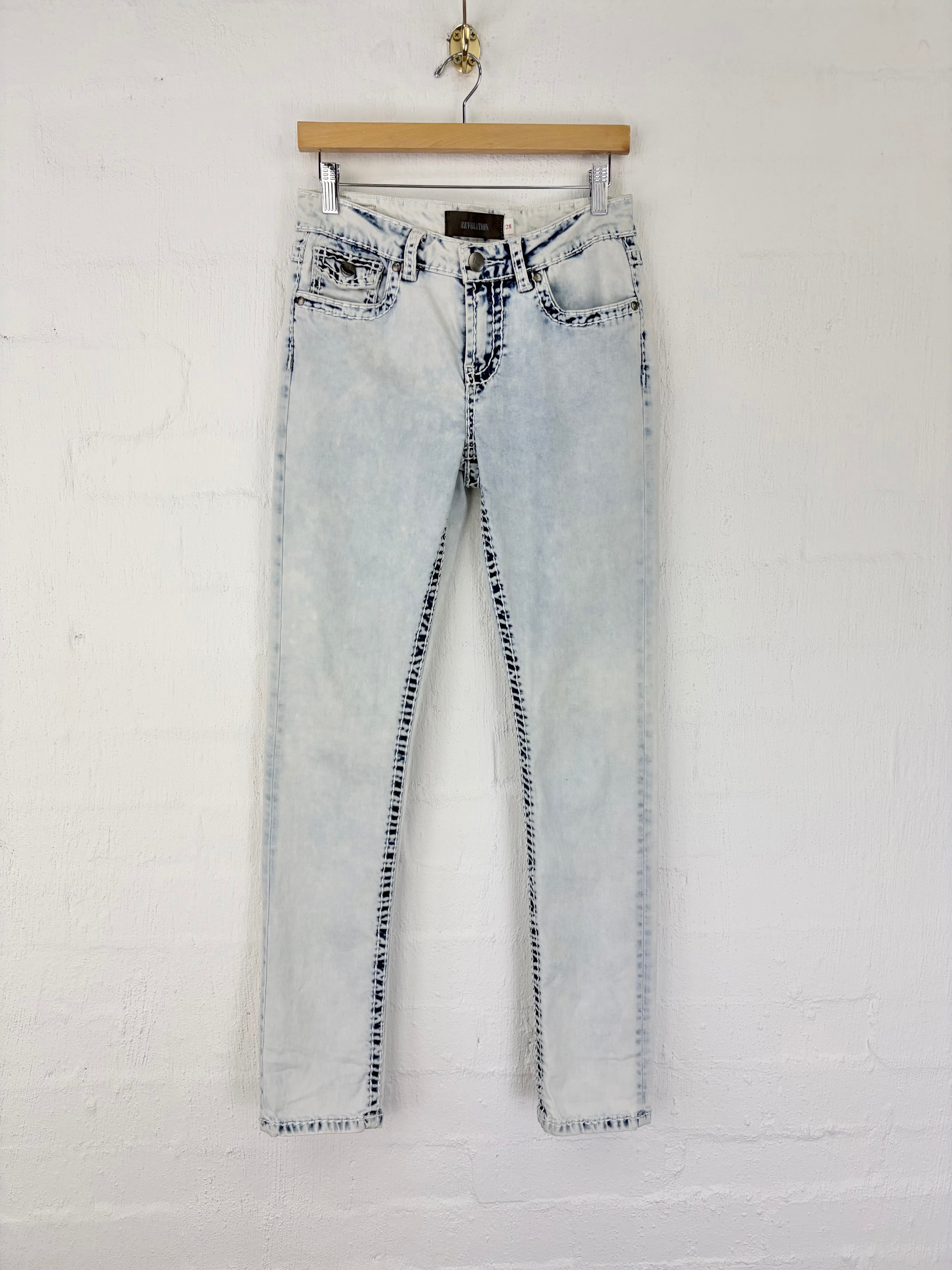 Revolution Pale Dyed Denim Jeans - 27