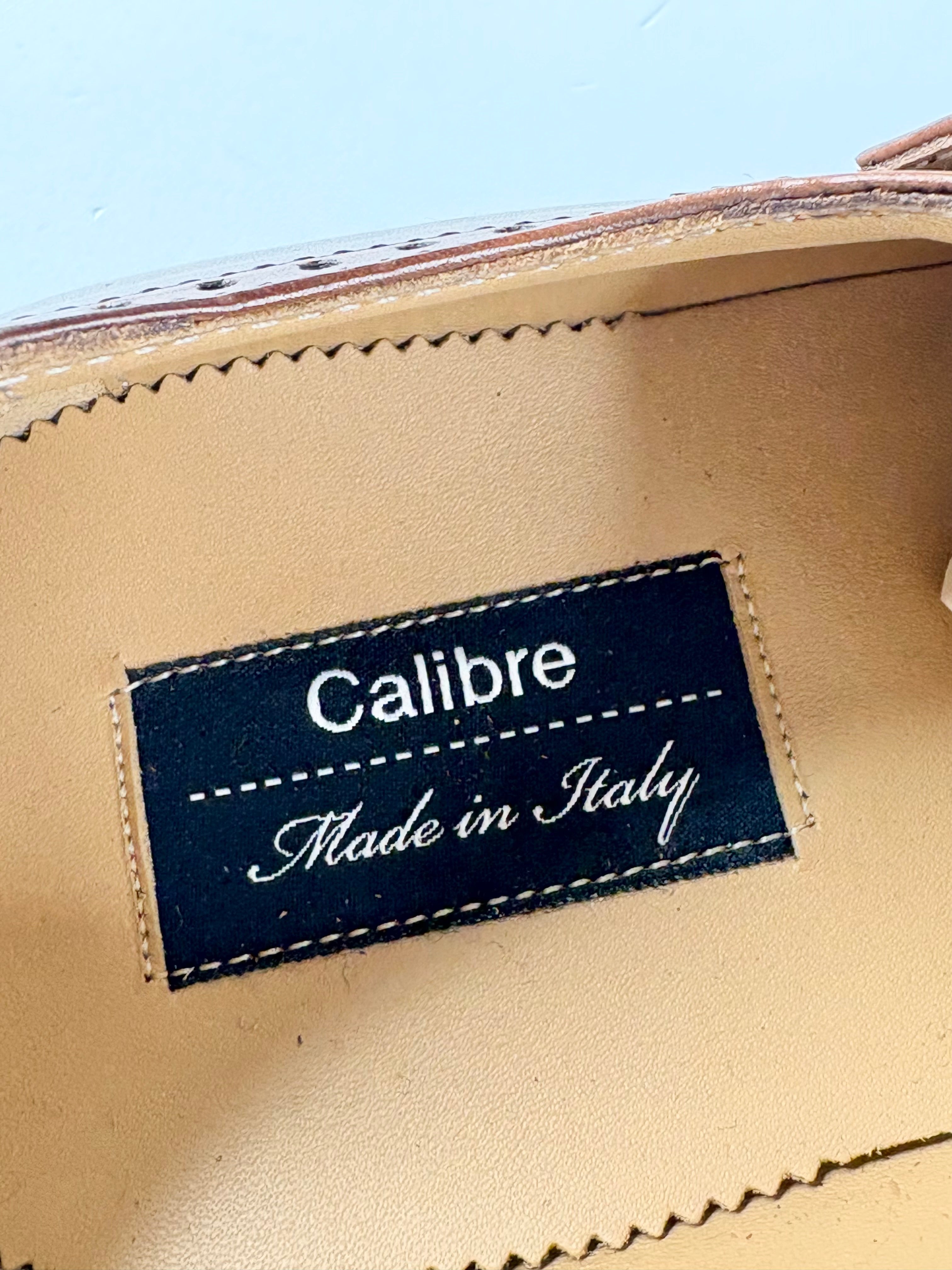 Calibre Mahogany Leather 'Brando' Monk Strap Loafers - EU40