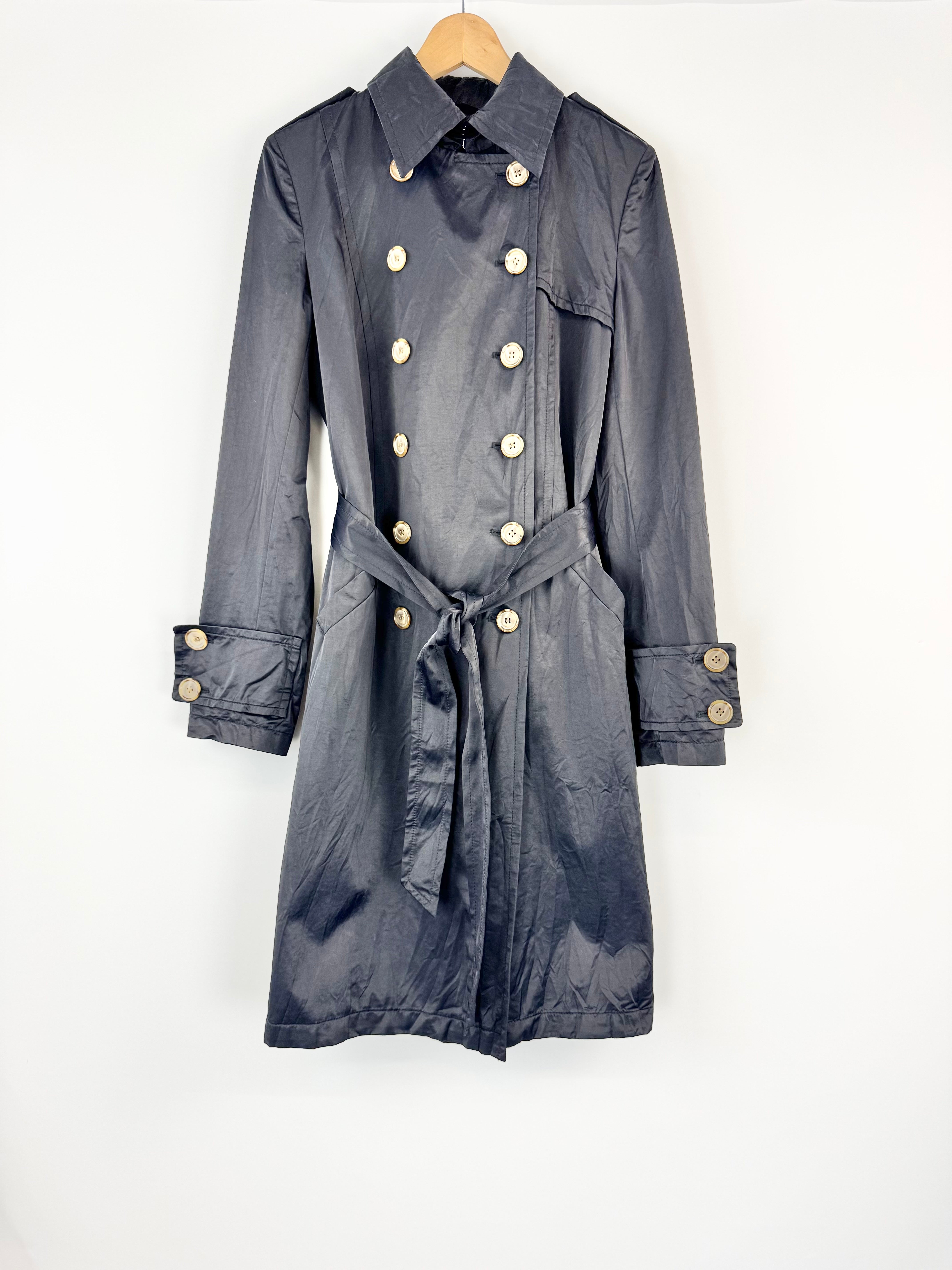 Husk Lightweight Black Trench Coat - AU10