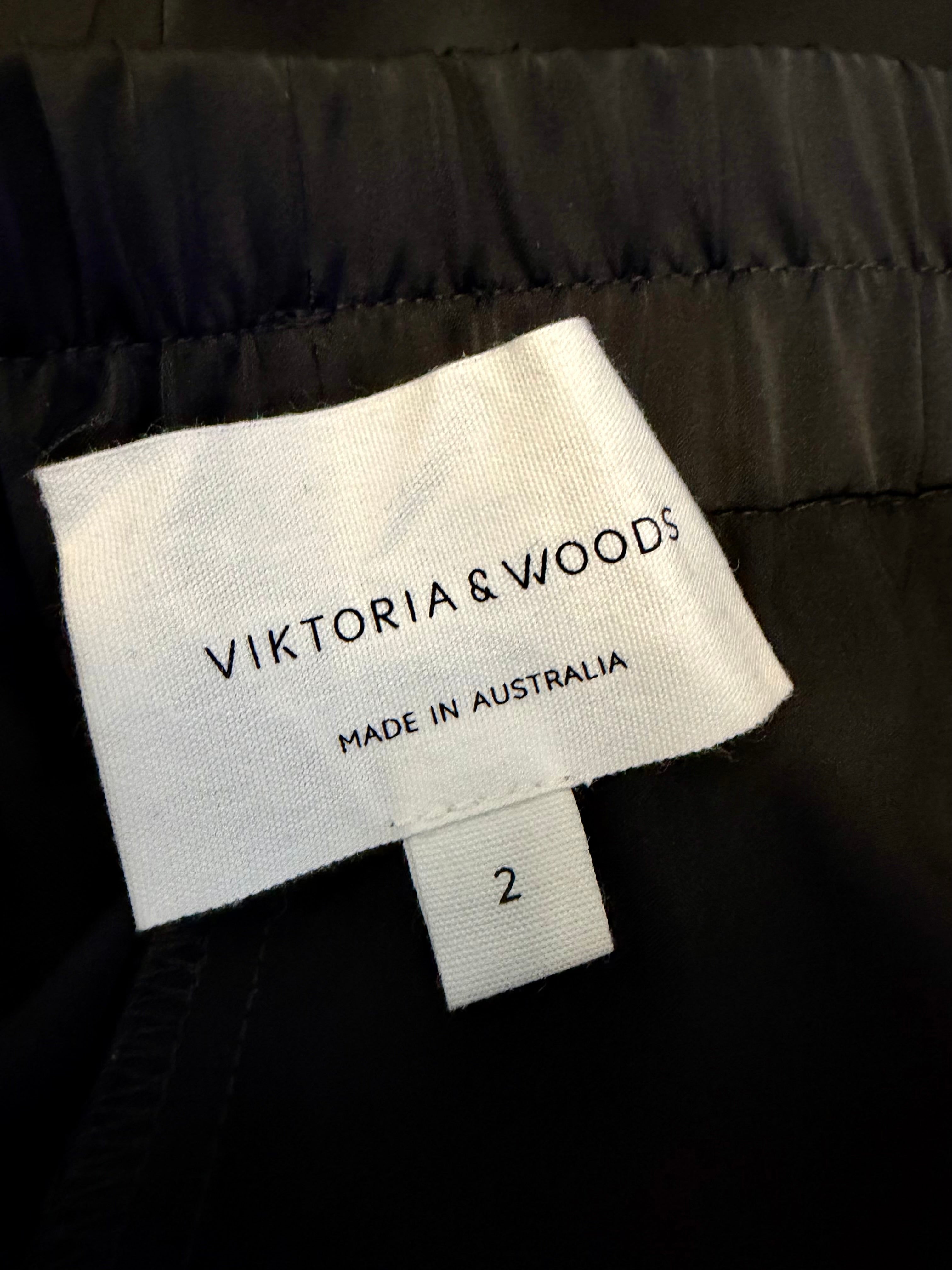 Viktoria Woods Black Satin Slacks - AU10