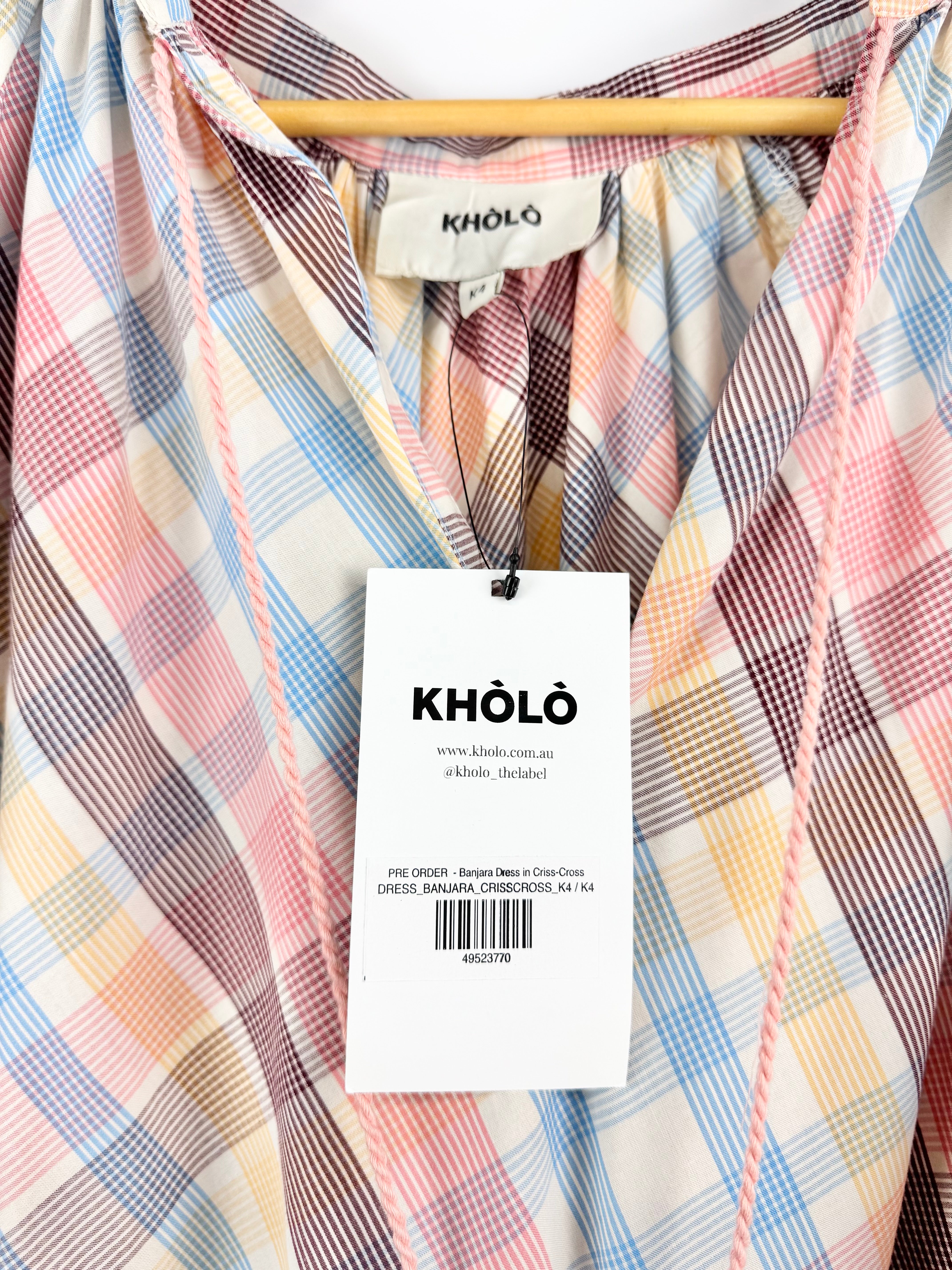 Kholo Multicolour Criss-Cross Banjara Dress NWT - AU20/22
