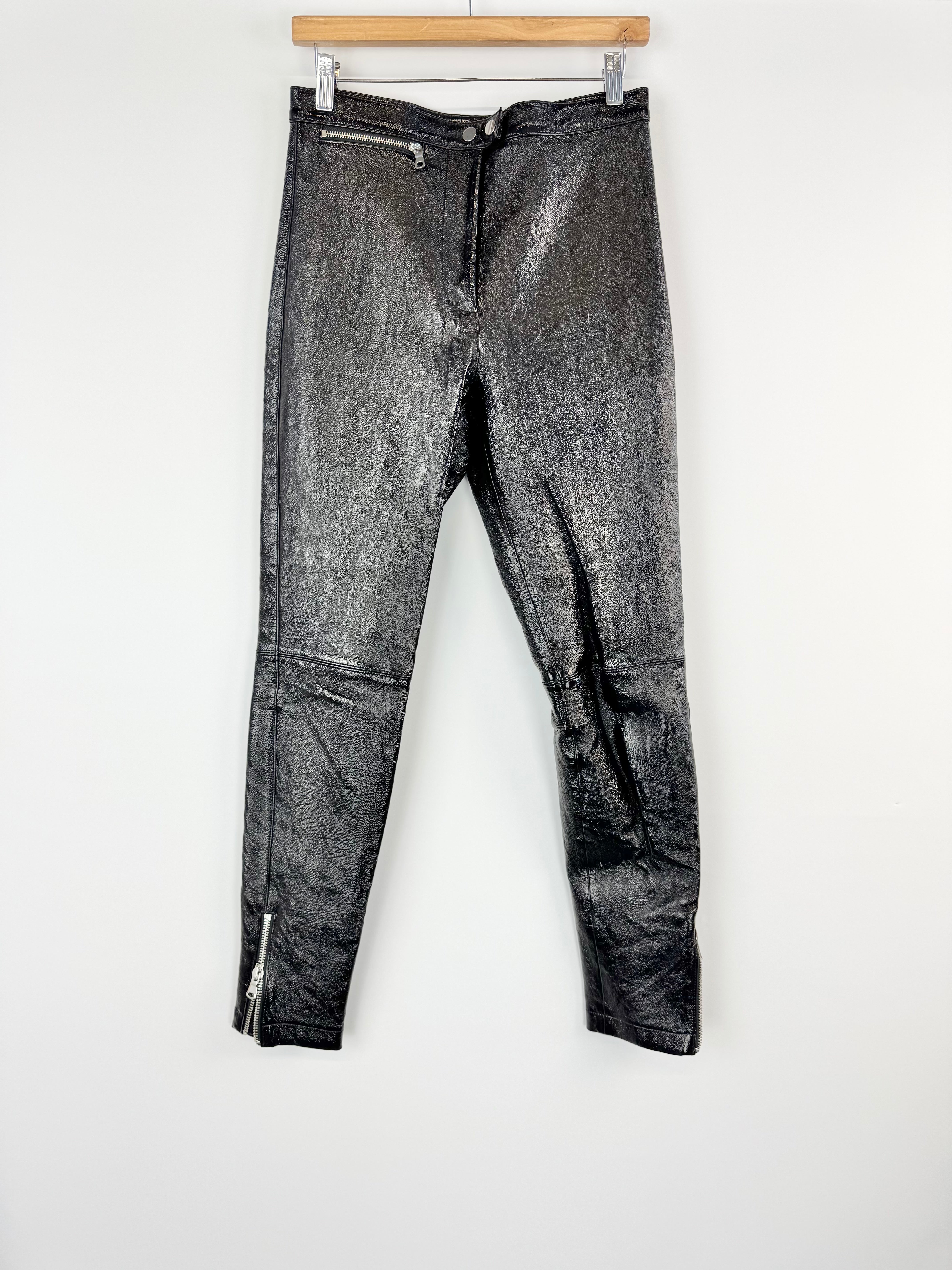 3.1 Philip Lim Black Leather Pants - AU6
