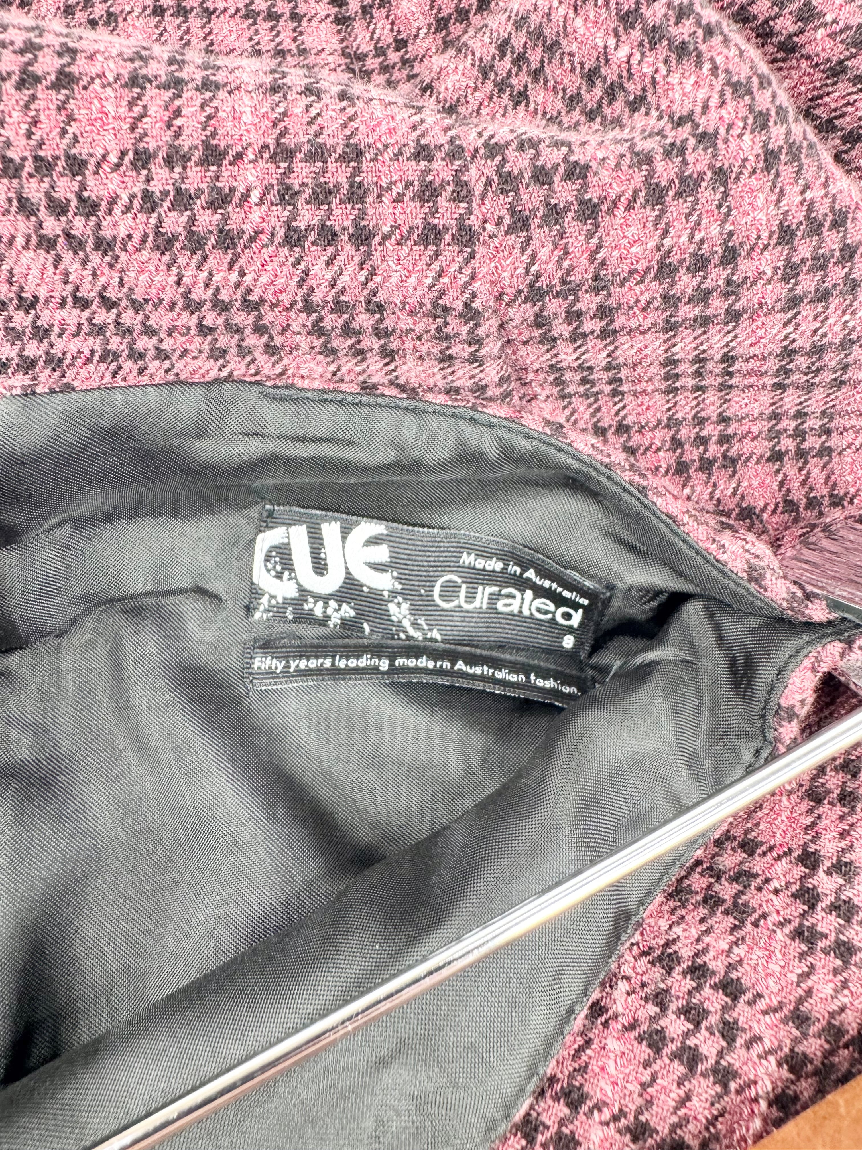 Cue Rose Houndstooth Long Skirt - AU8