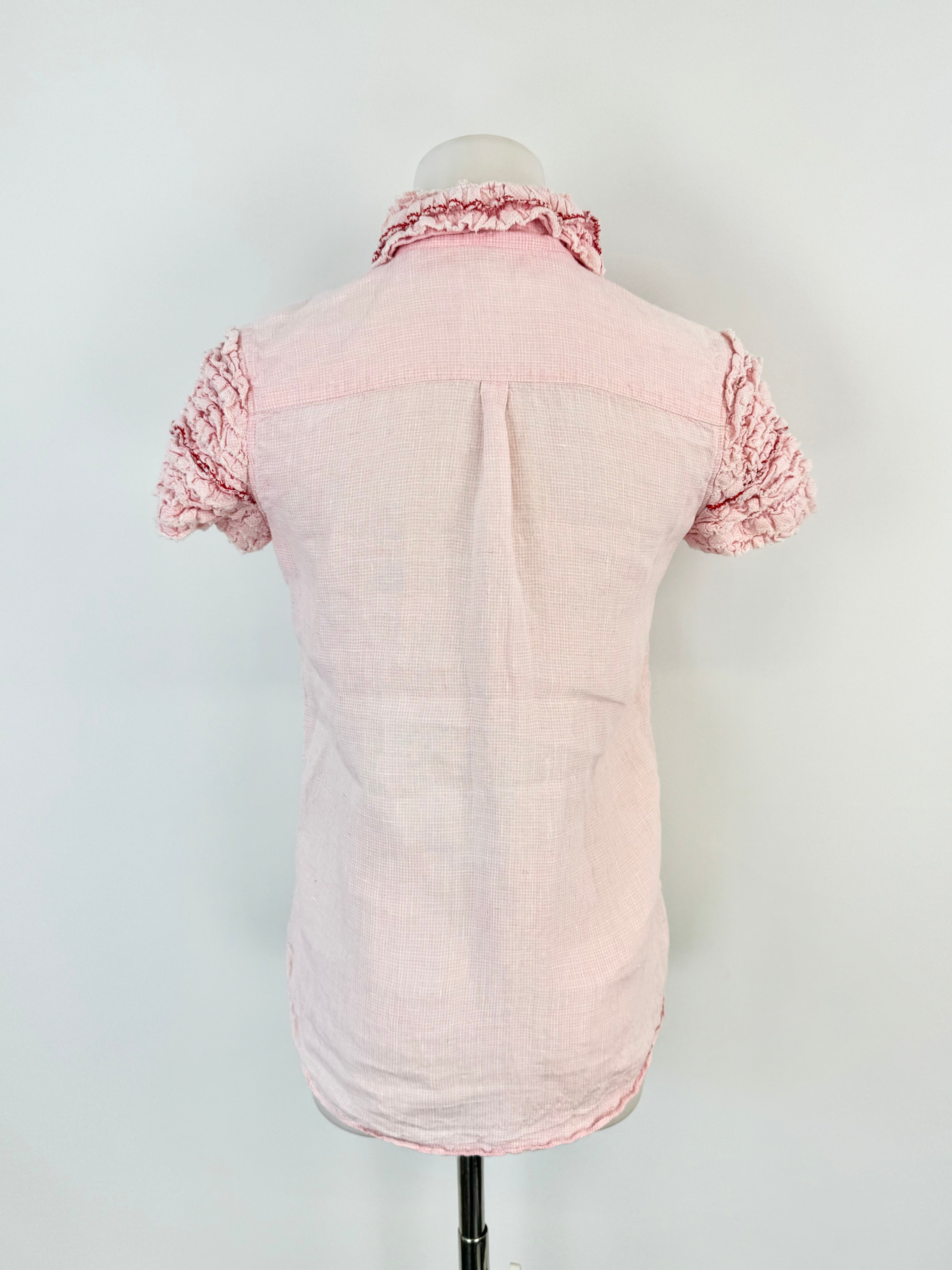 Jupe by Jackie Pink Gingham Cap Sleeve Blouse - AU6