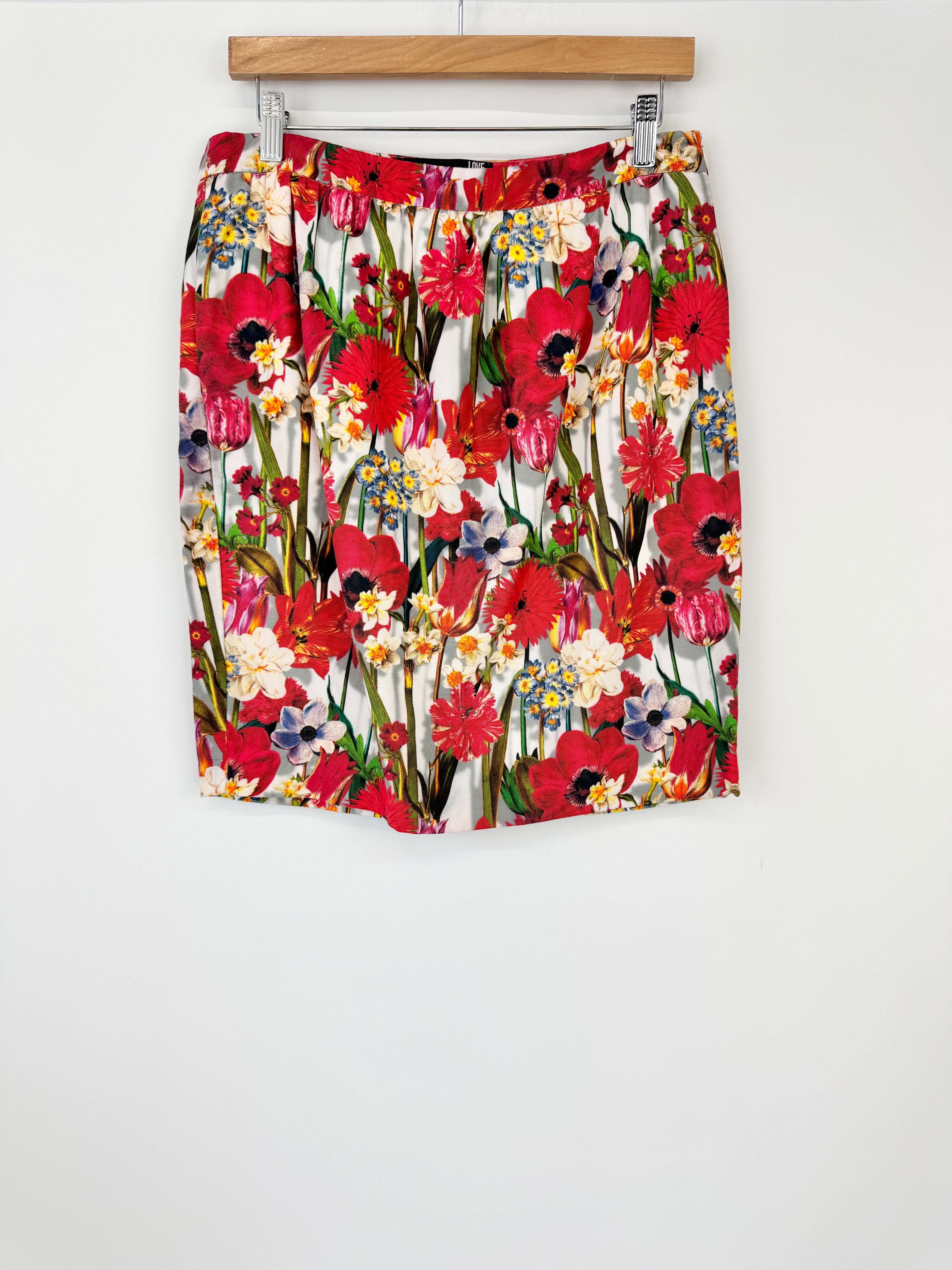 Love Moschino Red Floral Pattern Skirt - AU12
