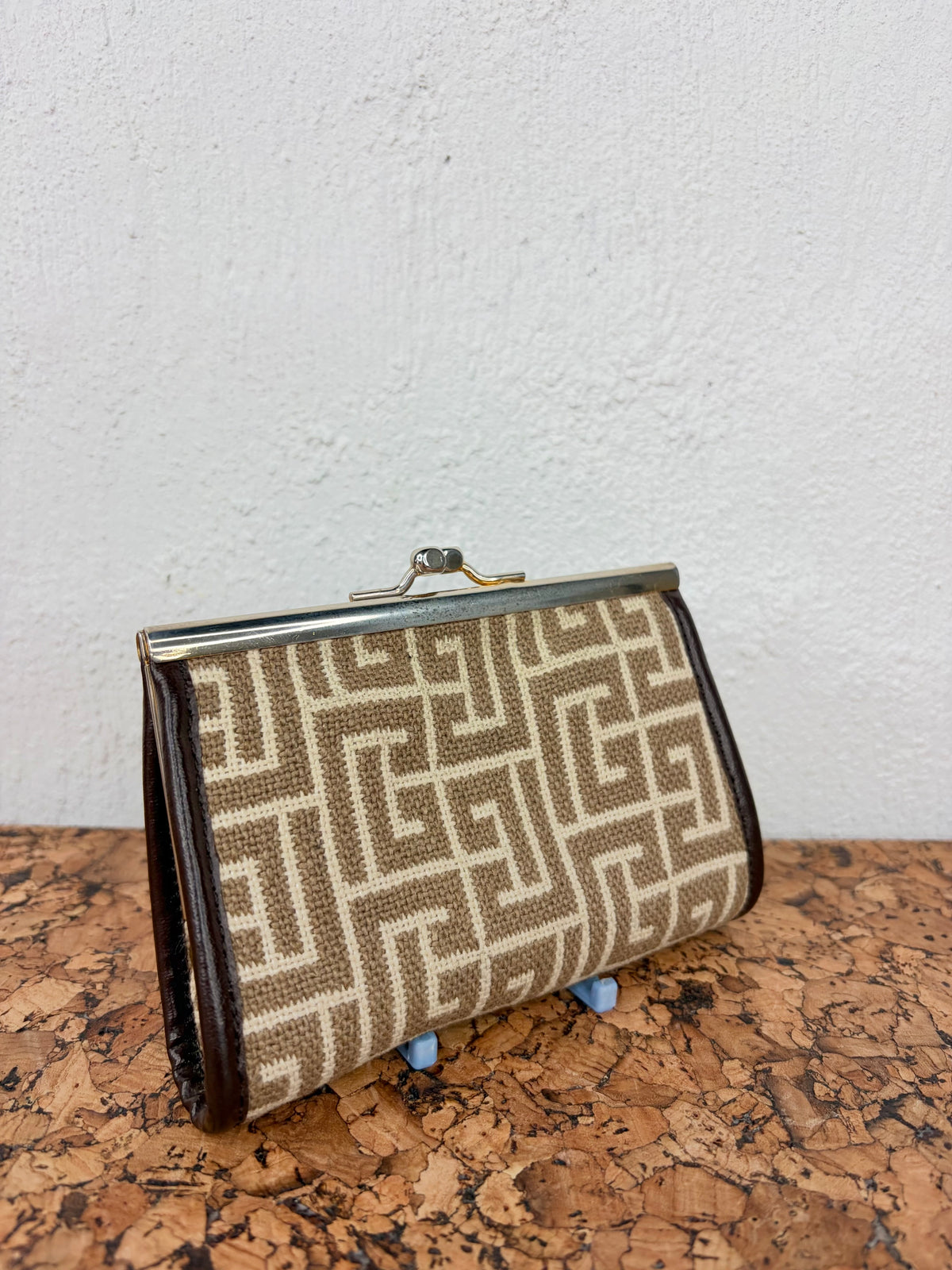 Vintage Pierre Balmain PB Monogram Woven Coin Purse