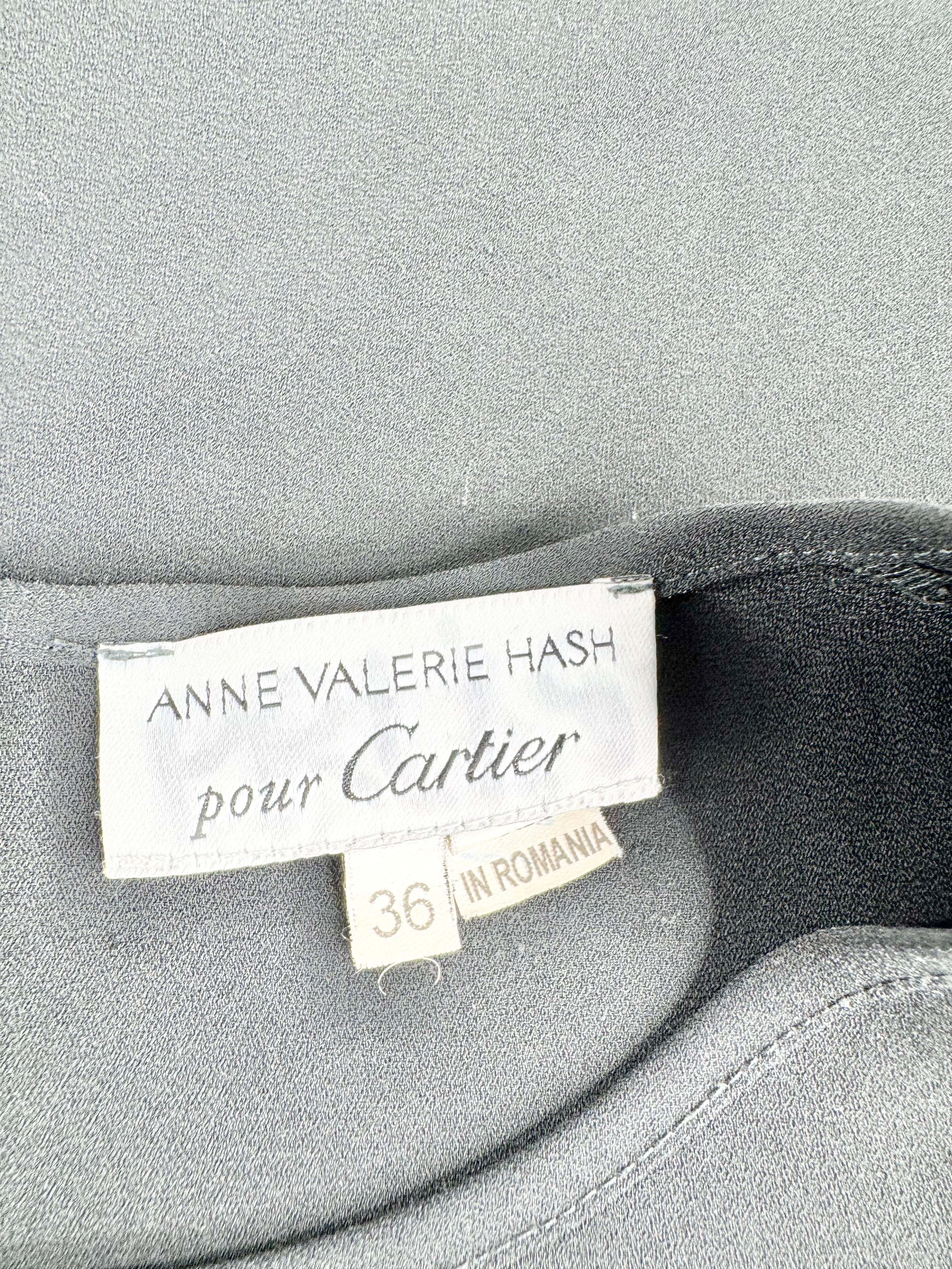 Vintage Anne Valerie Hash Pour Cartier Black Top - AU8