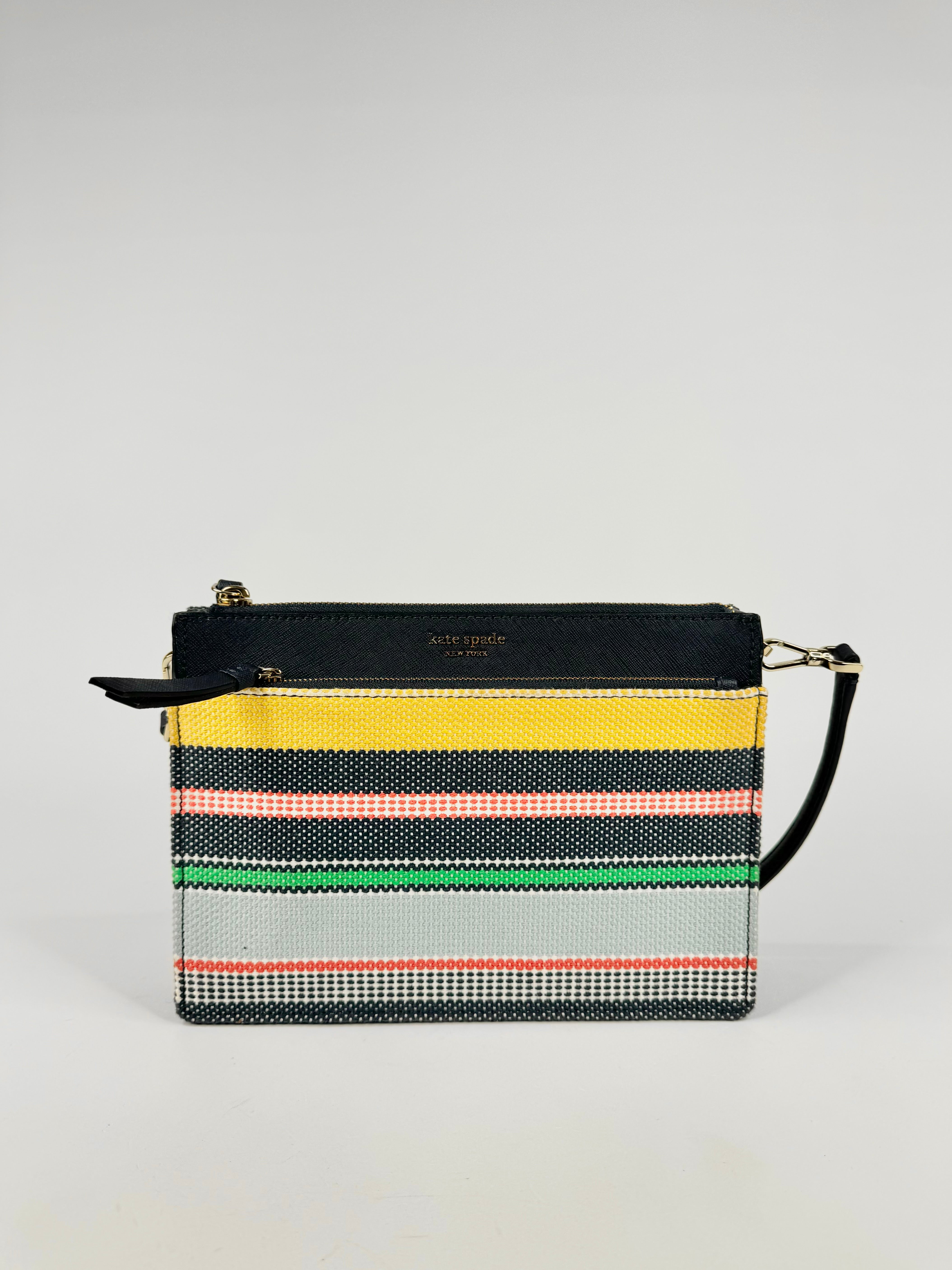 Kate Spade 'Rima' Blue Striped Cross Body Bag