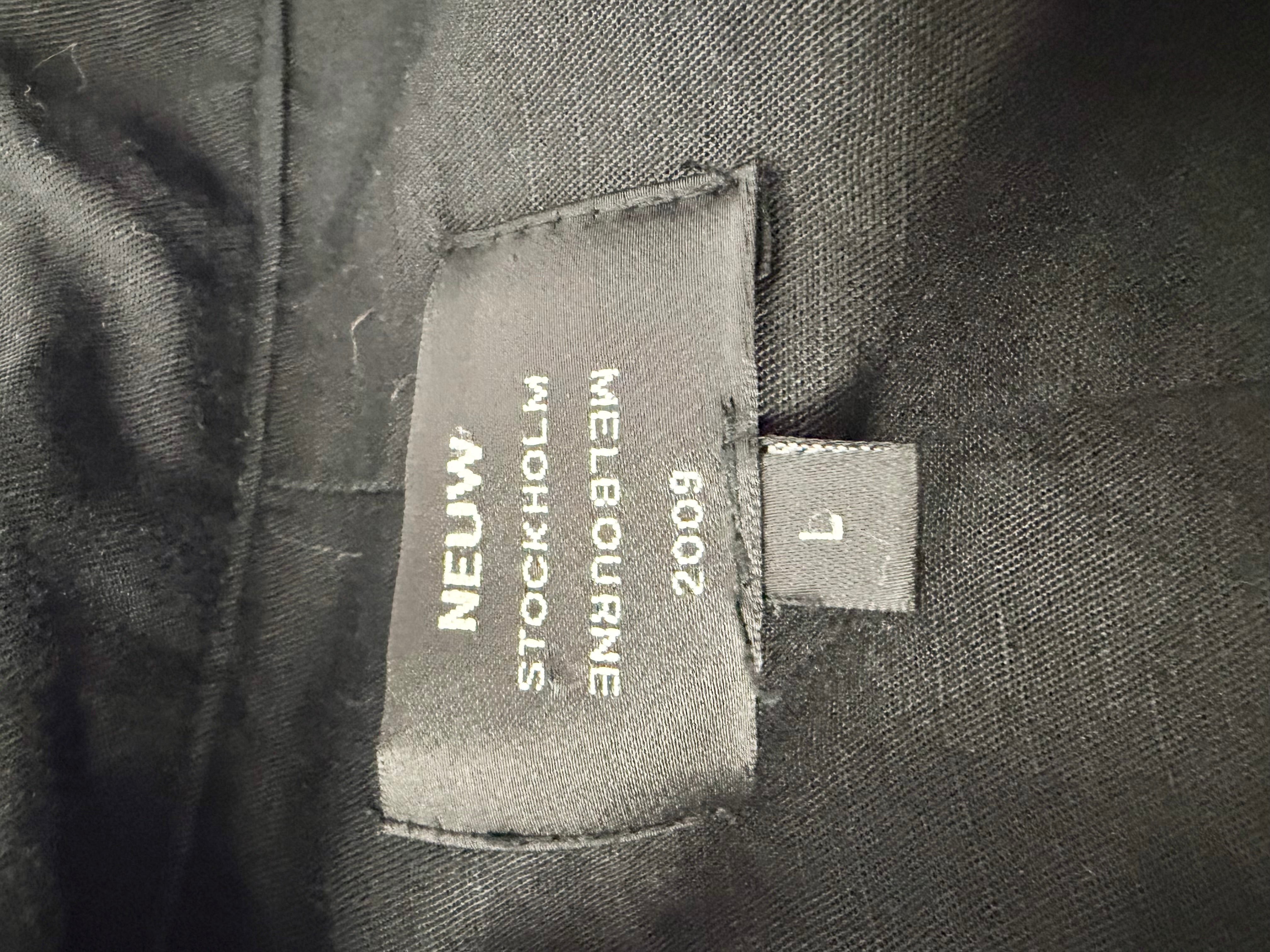 Neuw Black Tencel & Linen Blend Boxy Fit Coat - AU12/14