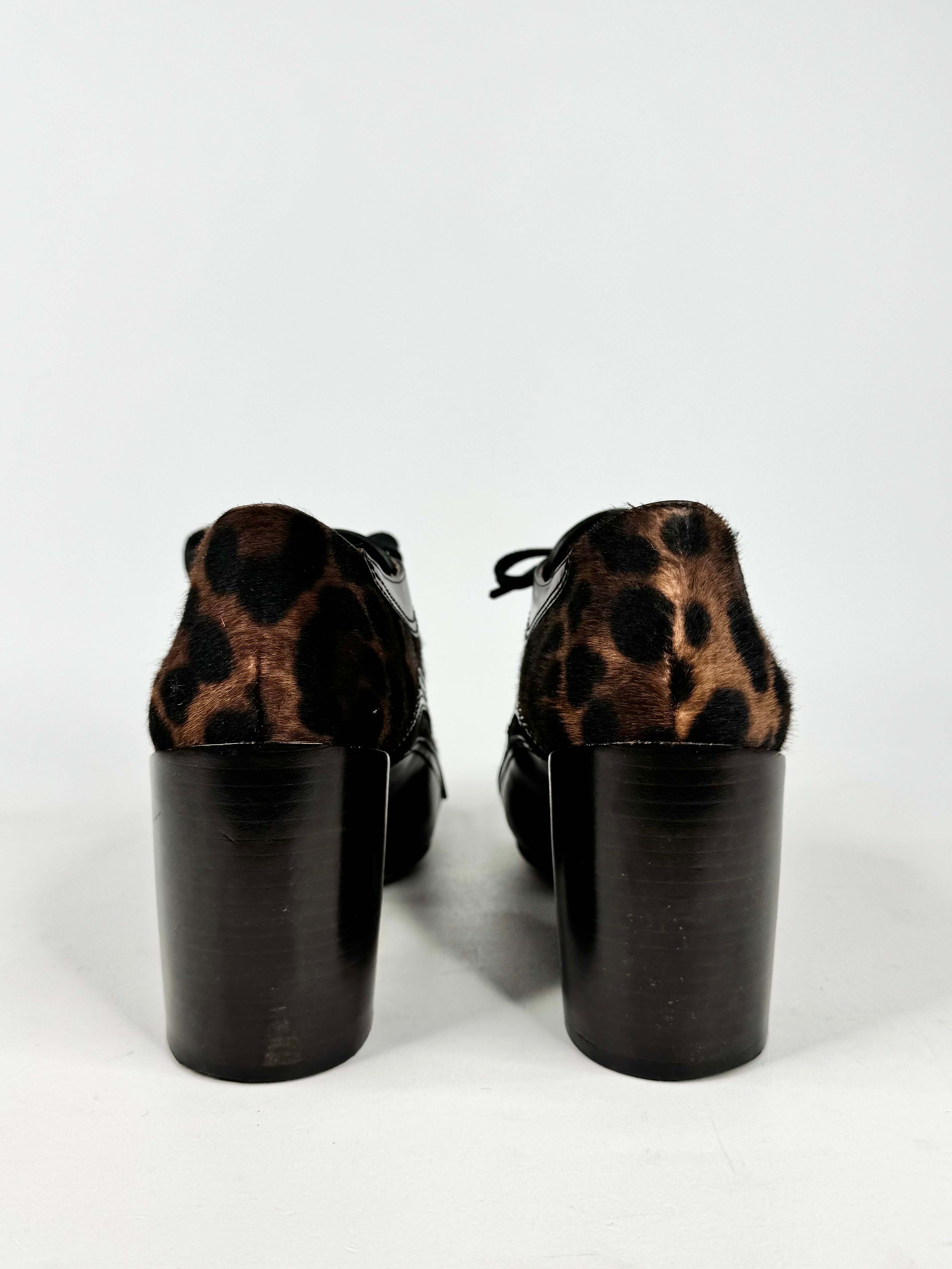 Dries van Noten Leopard Print Heeled Loafer - EU39.5