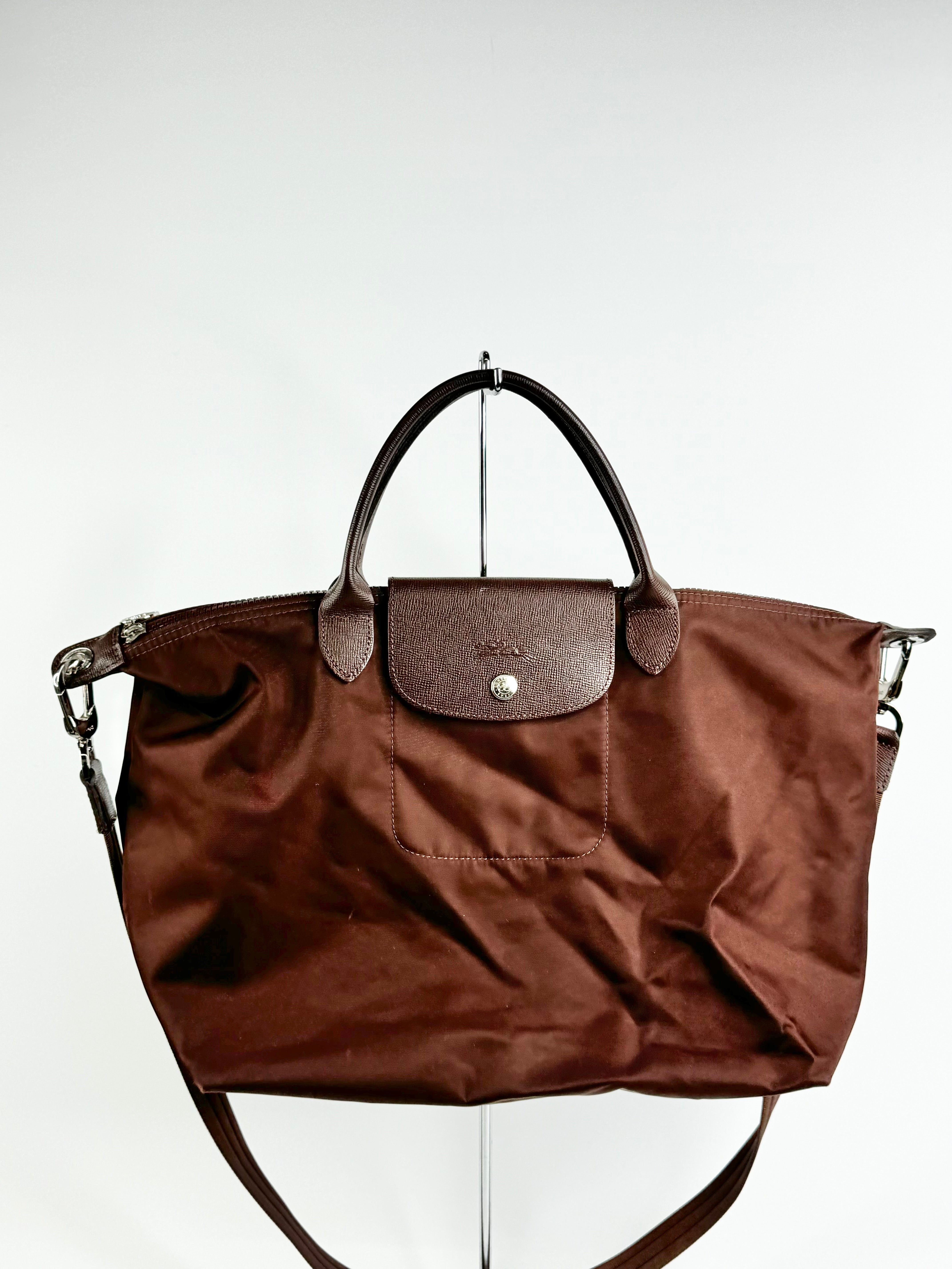 Longchamp Le Pliage Chocolate Brown Bag