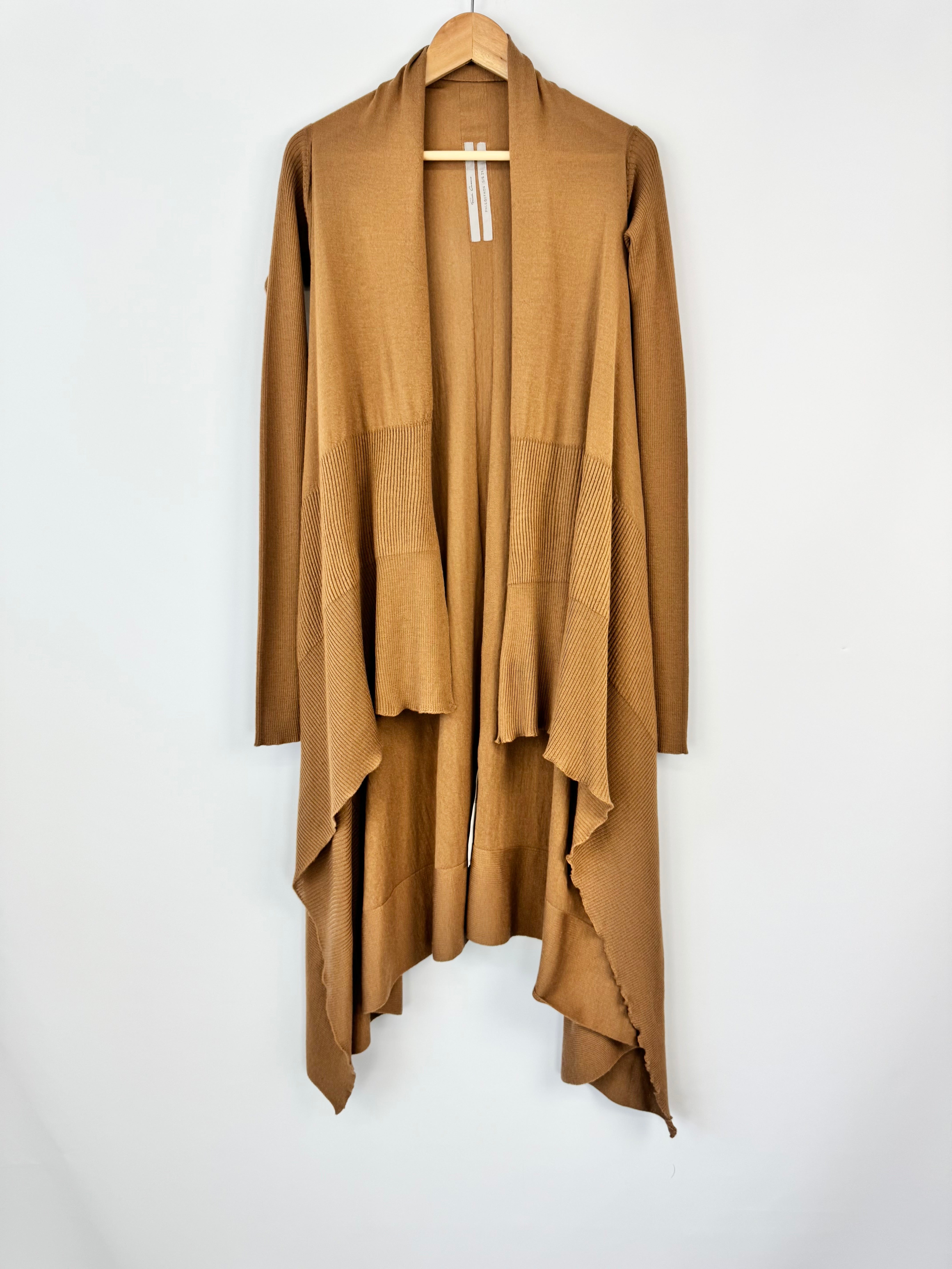 Rick Owens Phlegethon S/S21 'Honey' Waterfall Cardigan - AU6/8