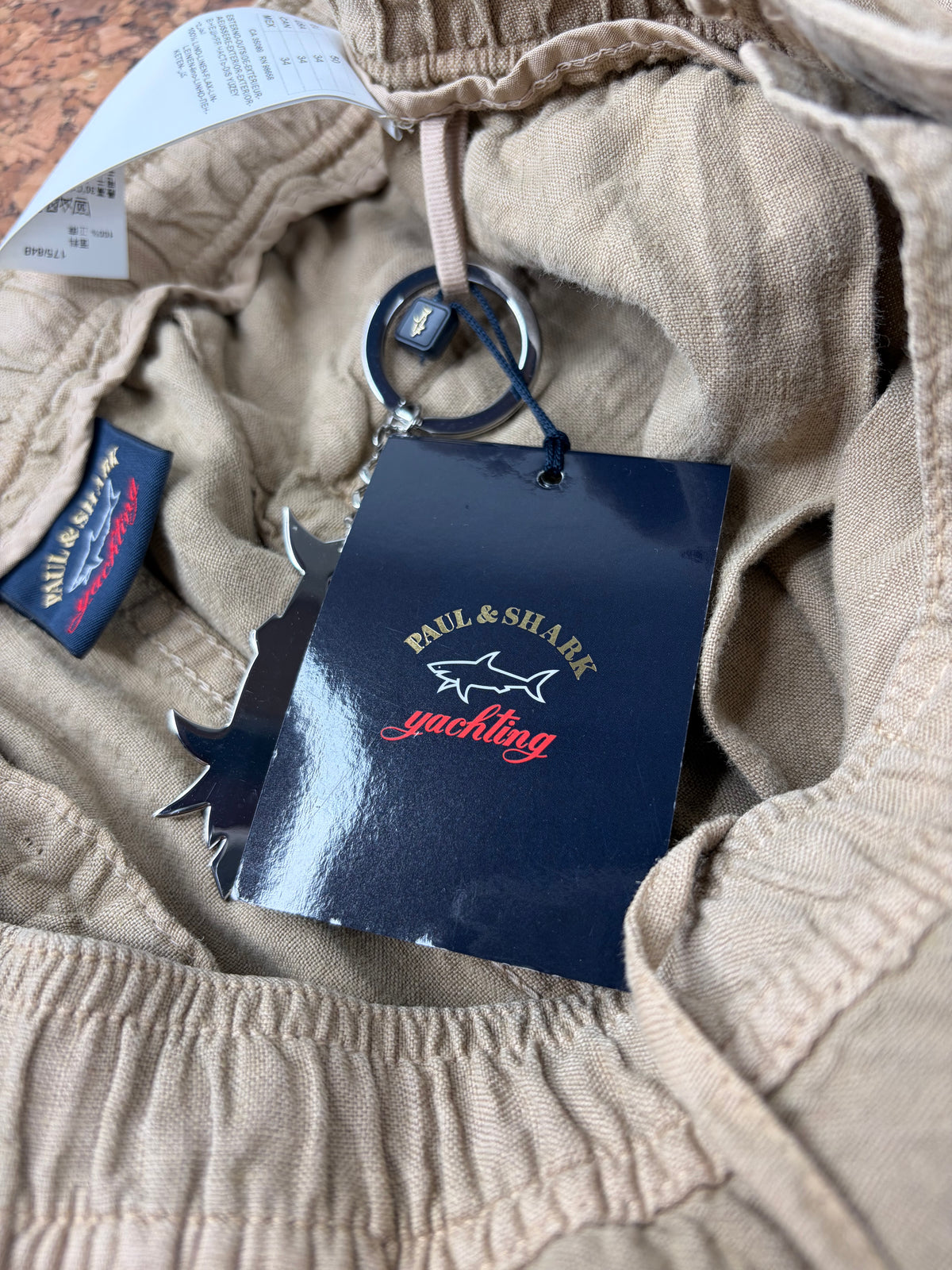 Paul & Shark Dark Navy Linen Tapered Slacks NWT - 50