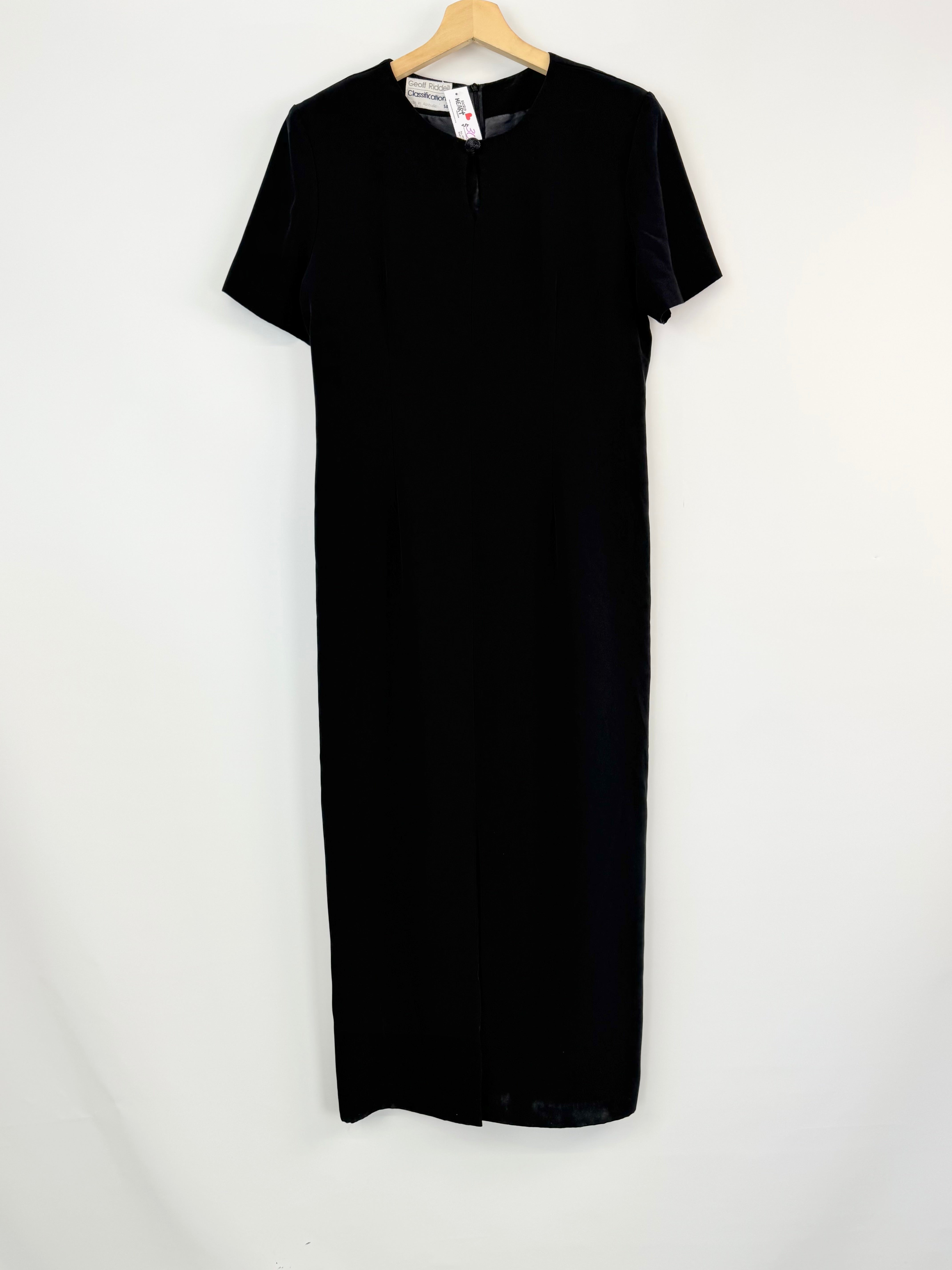 Geoff Riddell Black Short Sleeve Dress - AU14