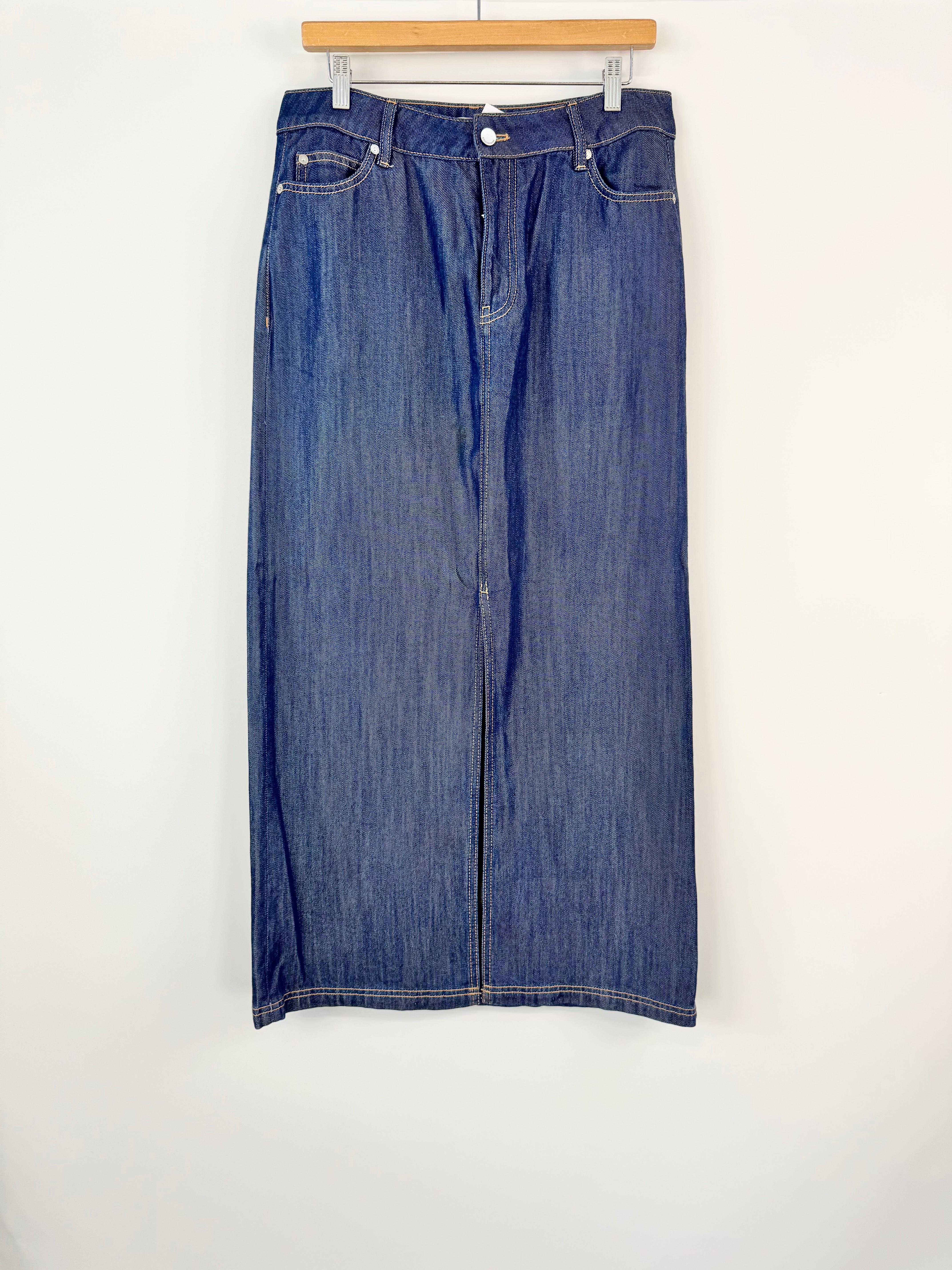 Country Road Denim Look Blue Maxi Skirt - AU12