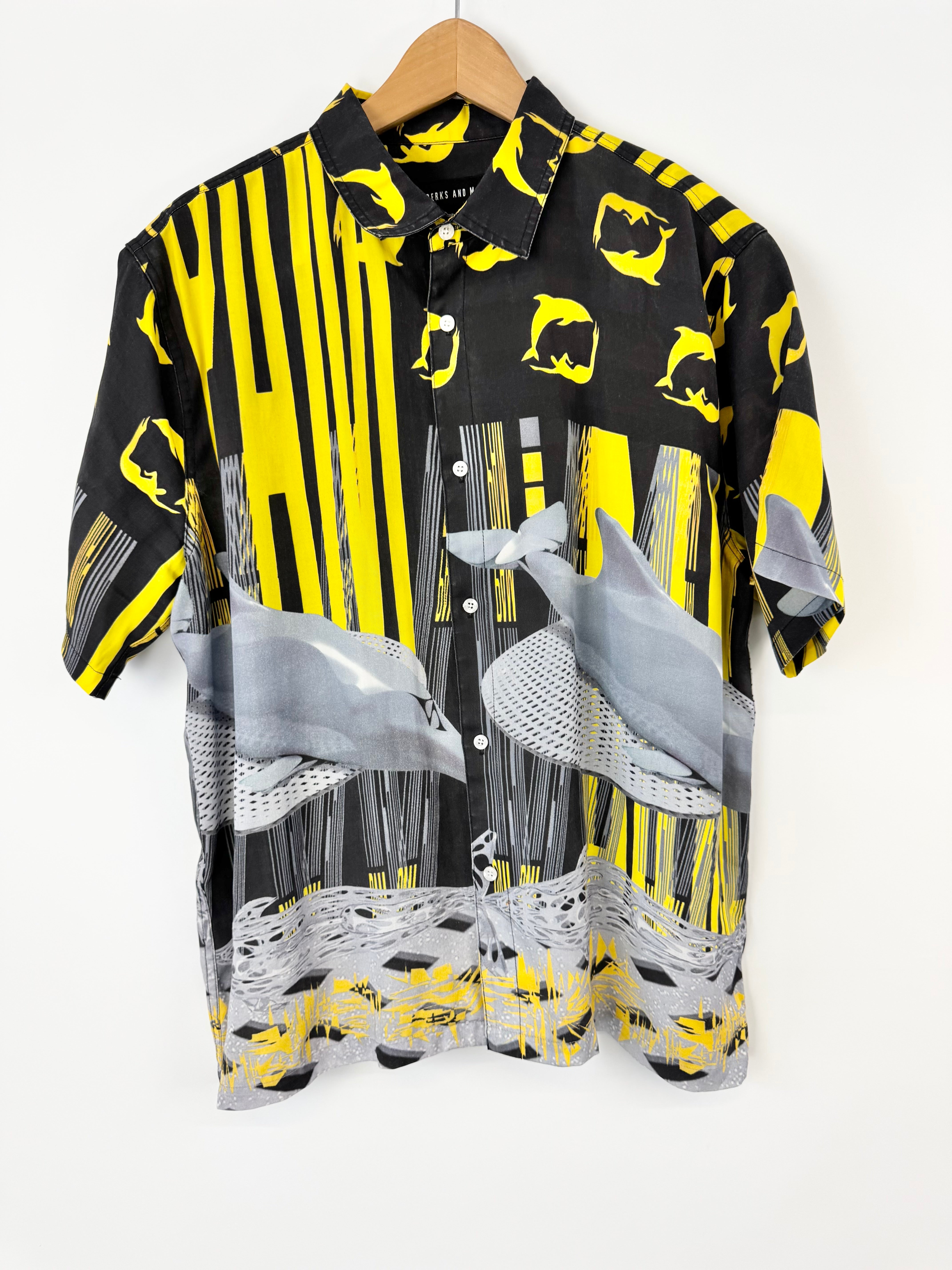 P.A.M 'Dolphin Duo Sono' Button Up Short Sleeve Shirt - M/L