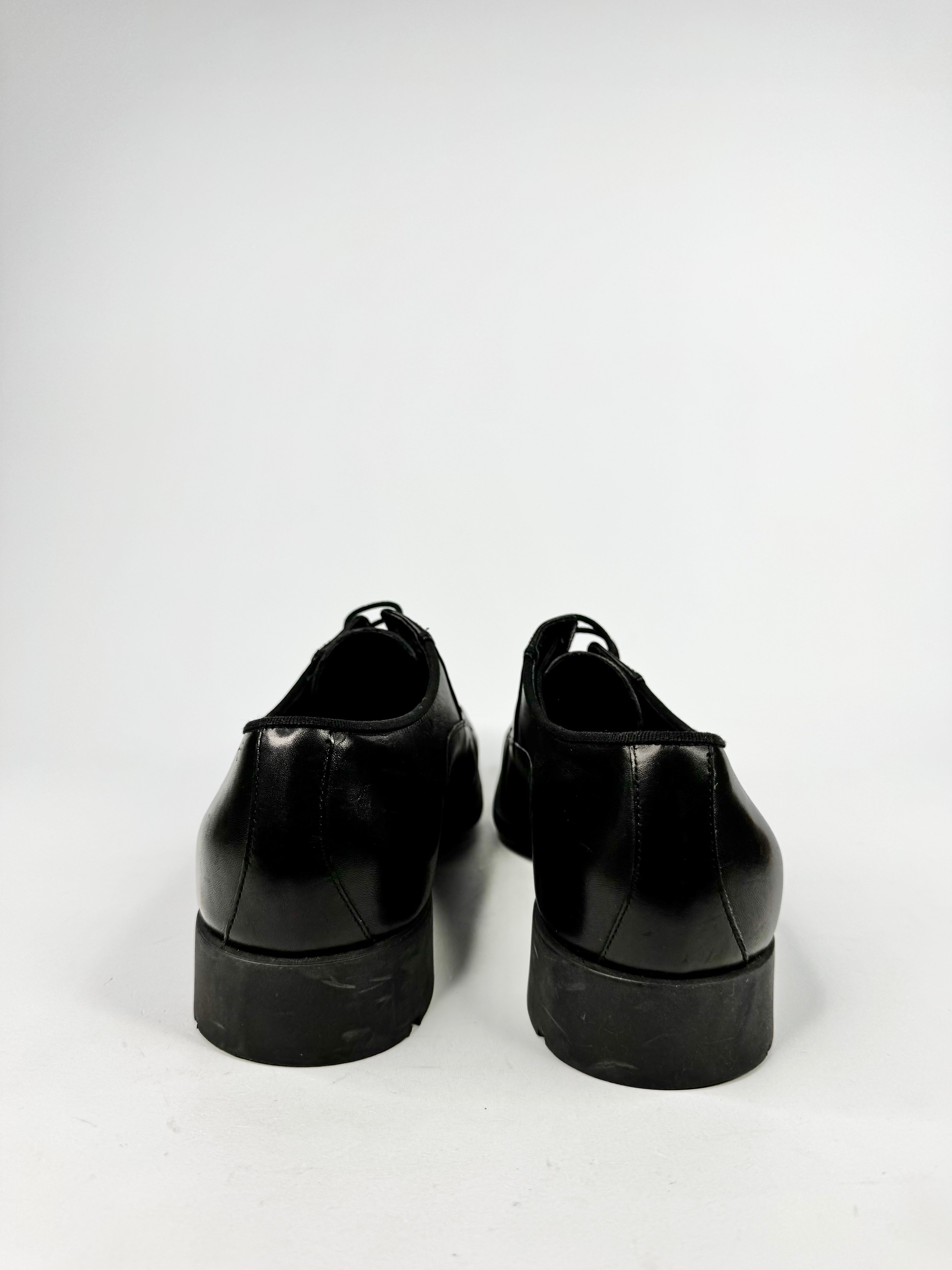 Emporio Armani Black Brogue Pattern Shoes - EU43.5