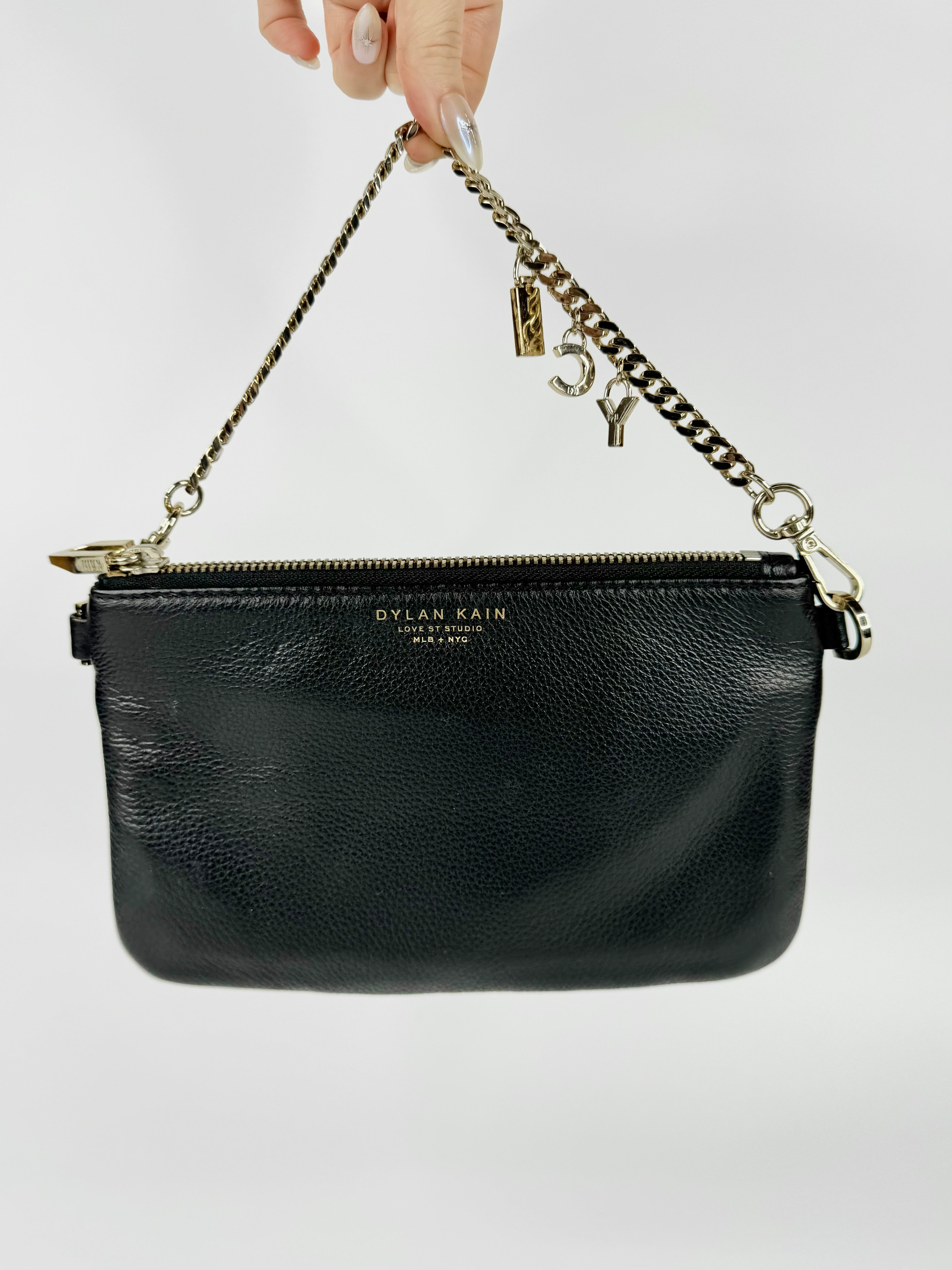 Dylan Kain Black Pebbled Leather LSC Bag
