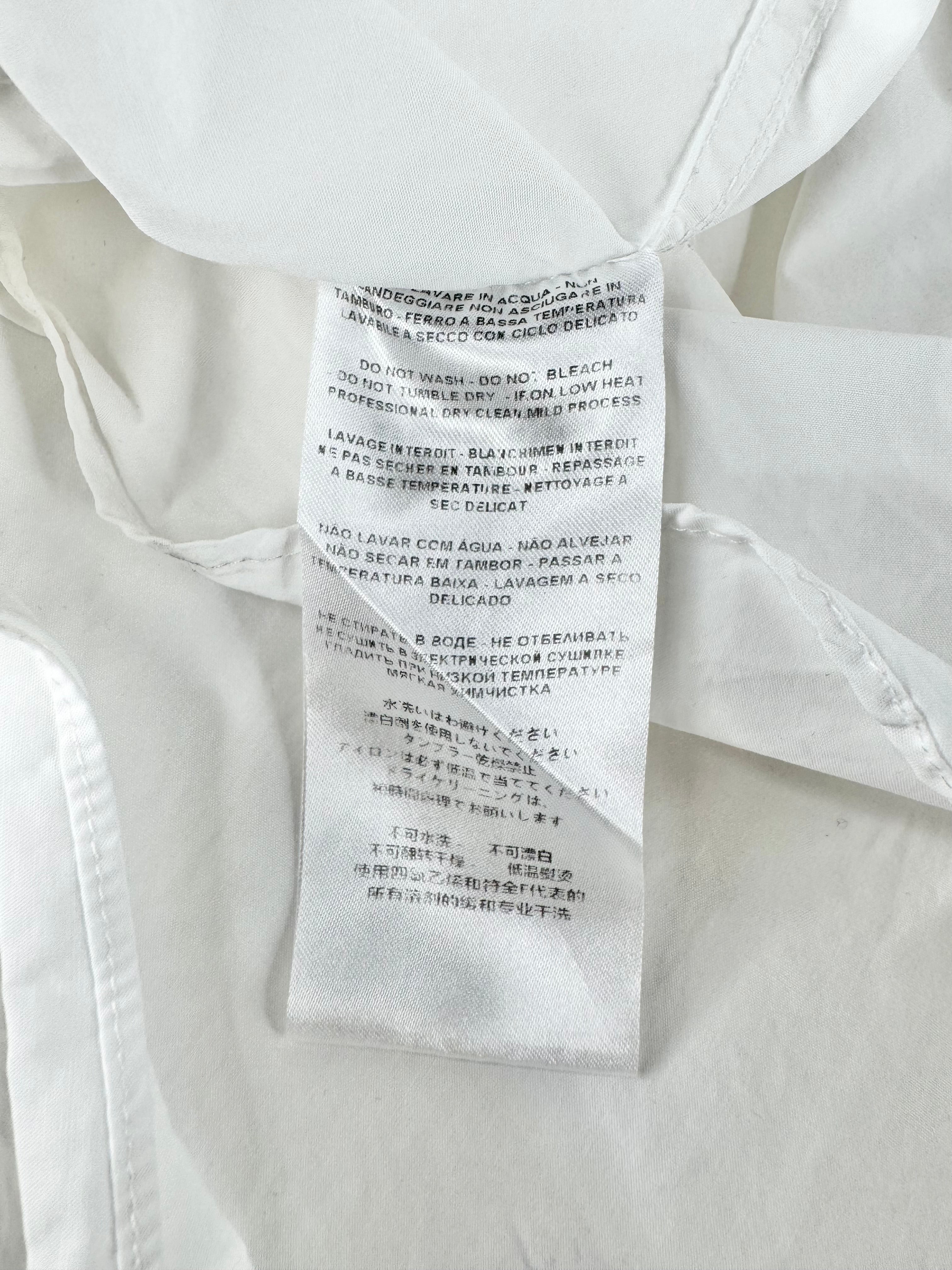 Alexander McQueen White Cotton Tiered Blouse - AU10/12