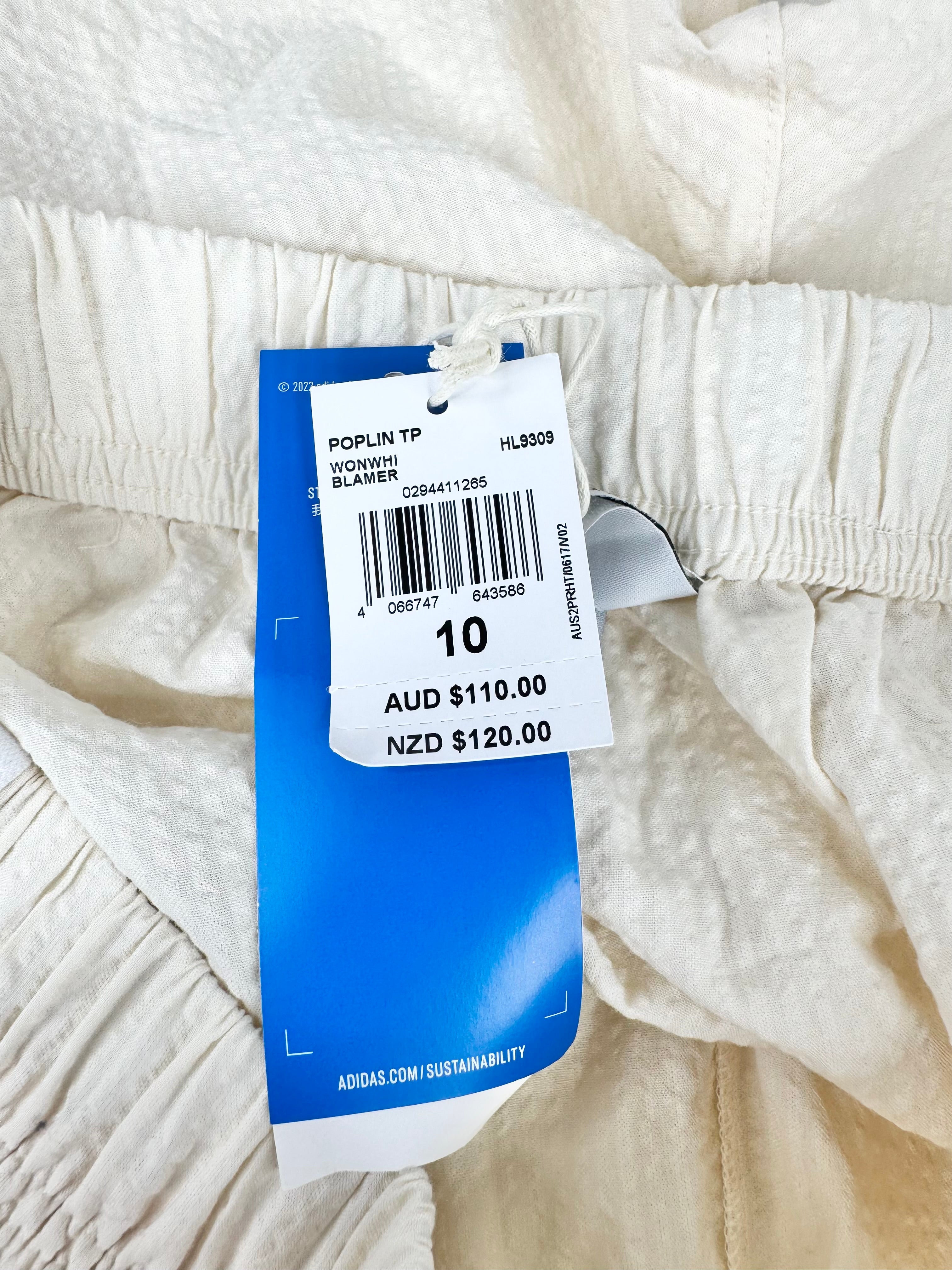 Adidas Cream Seersucker Track Pants NWT - AU10