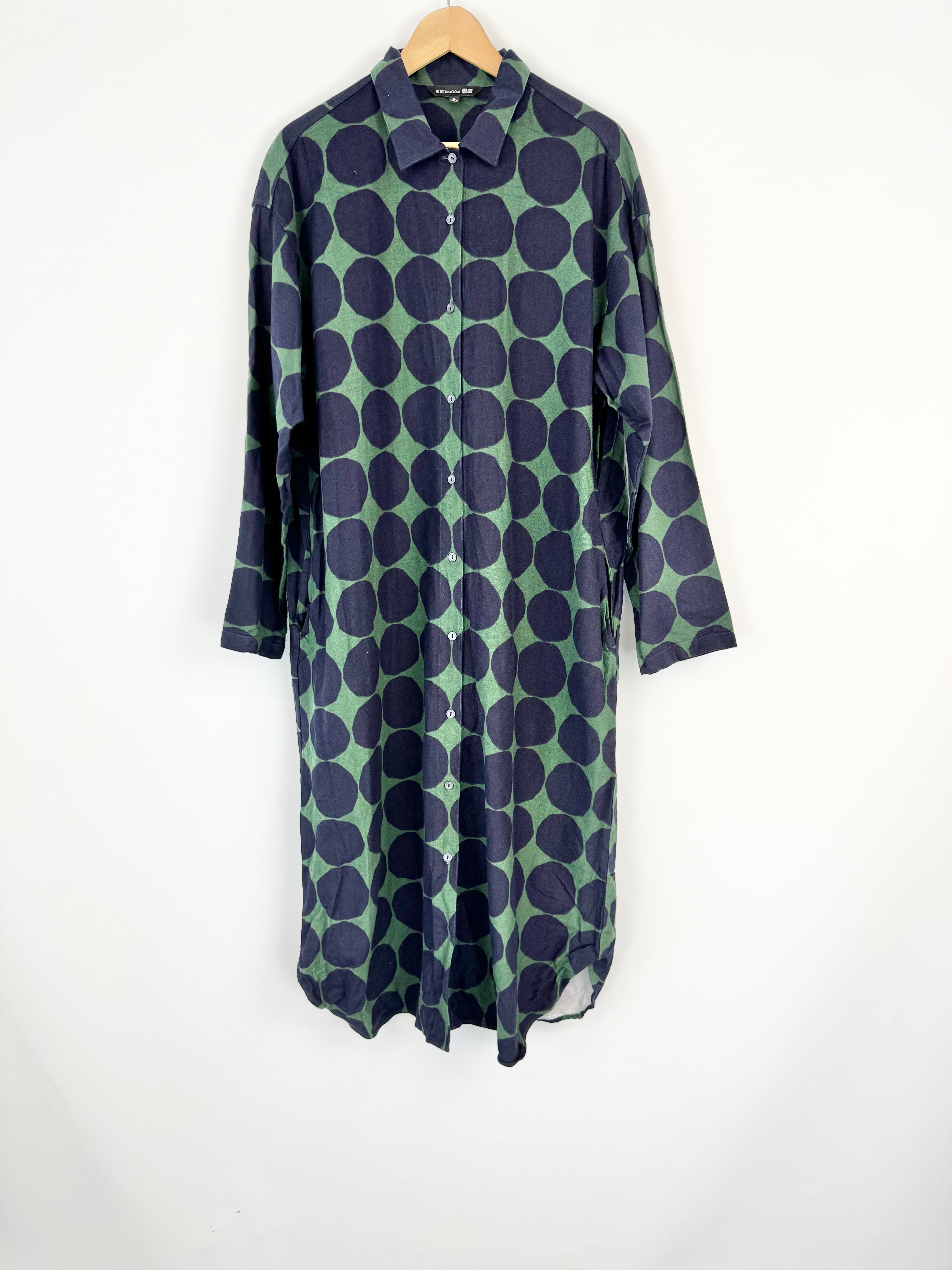 Uniqlo x Marimekko Flannel Maxi Dress - AU14/16