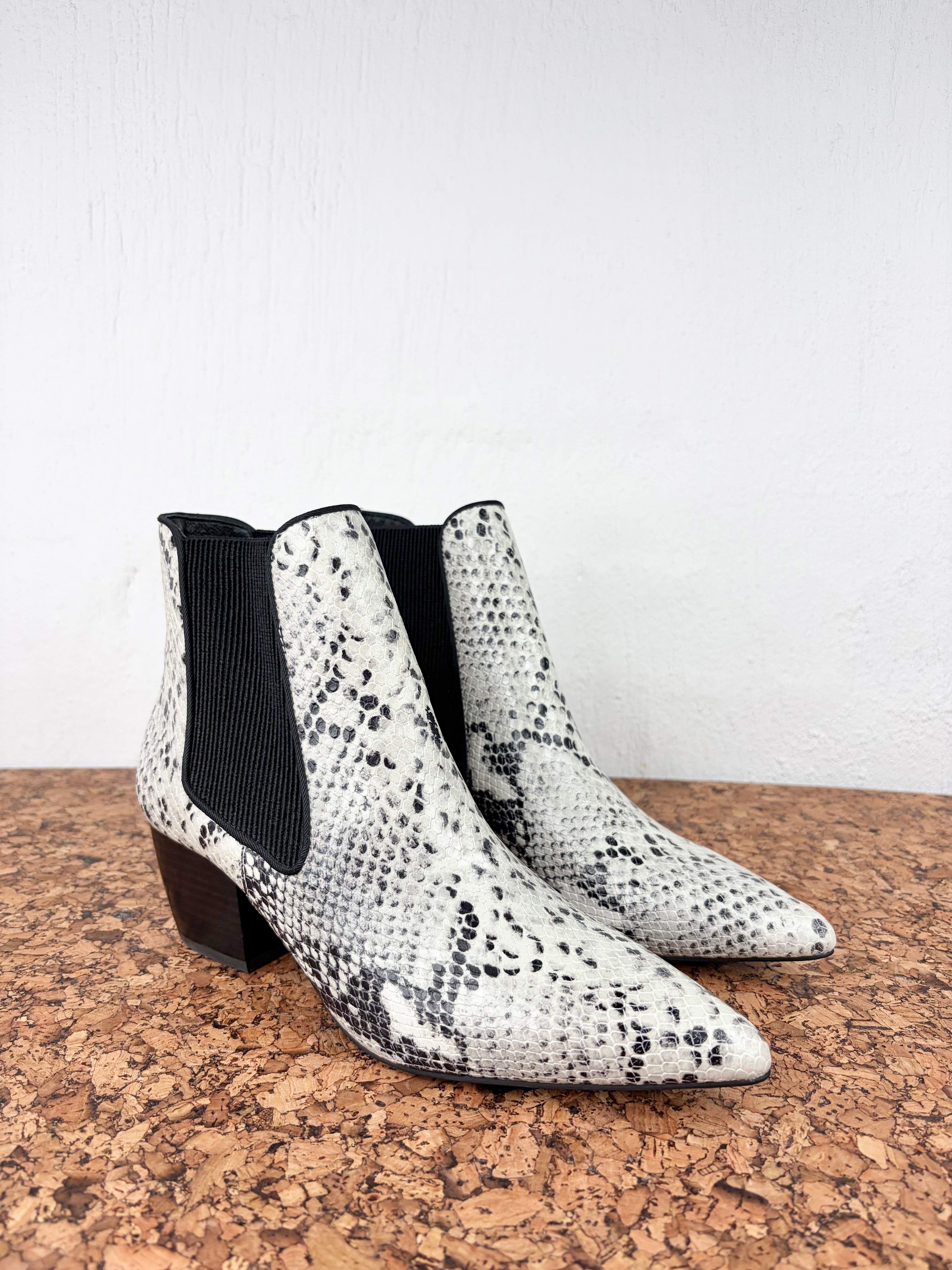 Sol Sana Faux Snake Western Ankle Boot - EU39