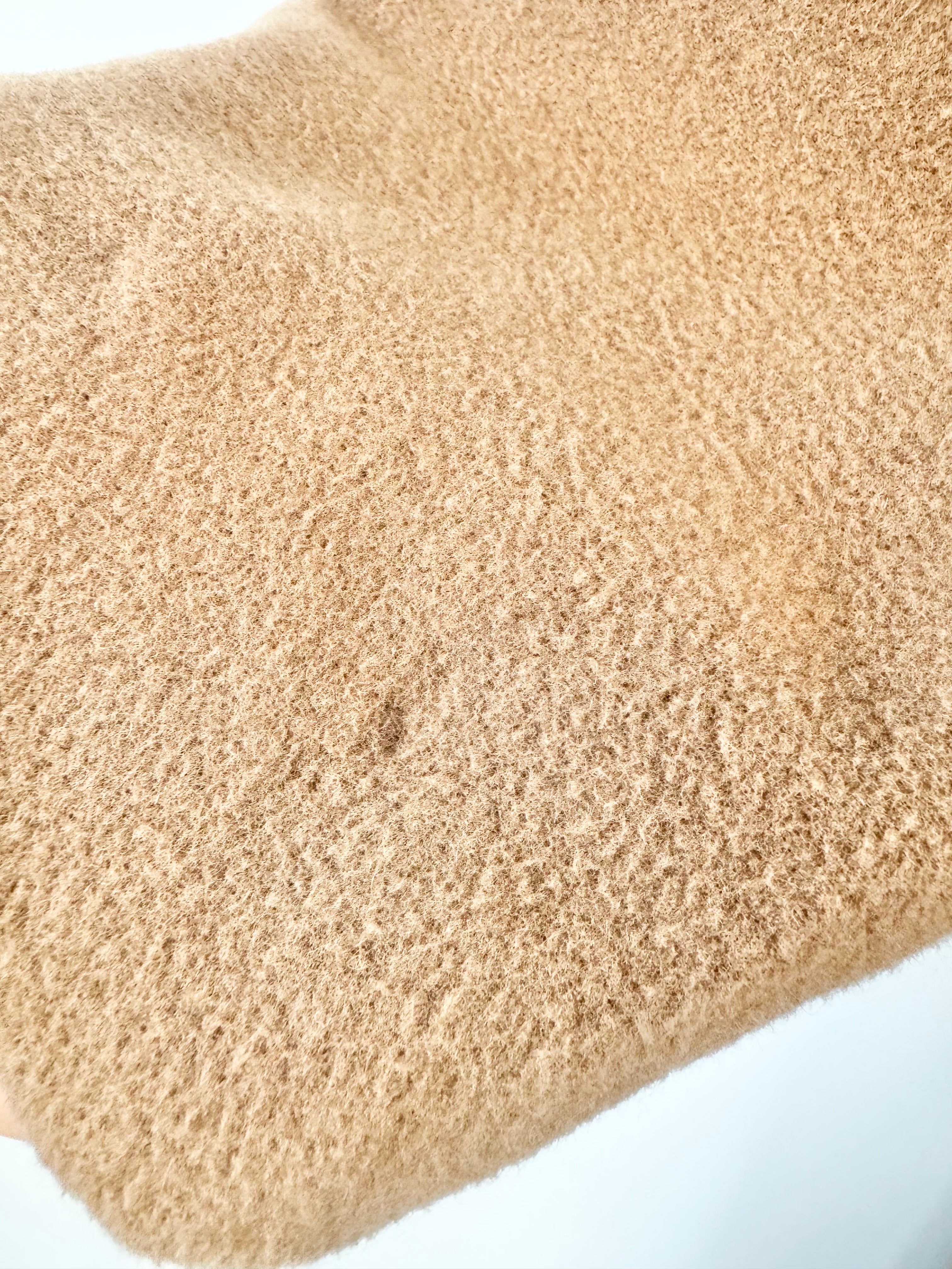 MFW Adam Bennett Fawn Wool & Cashmere Blend Double Breasted Trench Coat - AU10