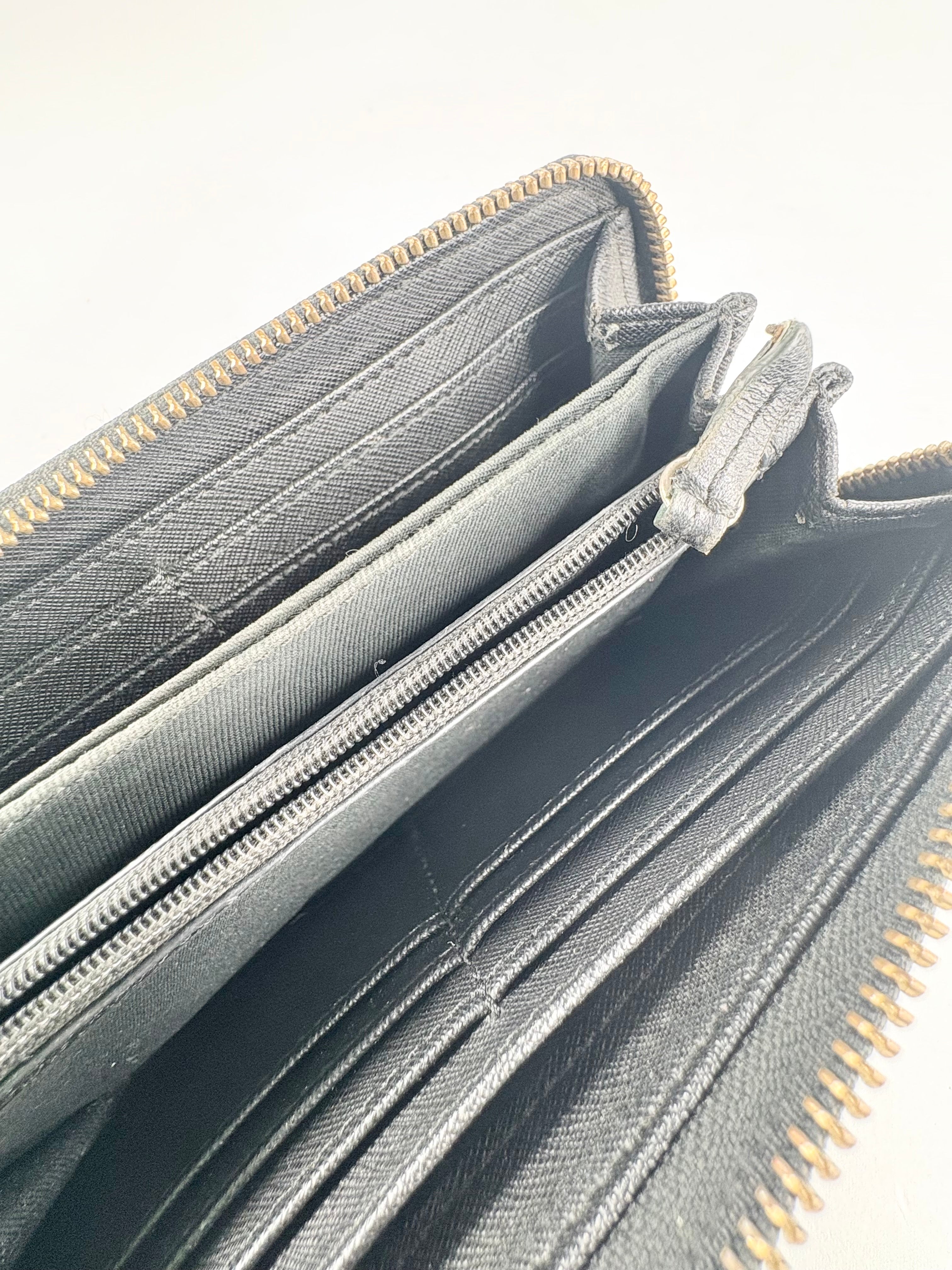 Fossil Black Grained Leather Wallet