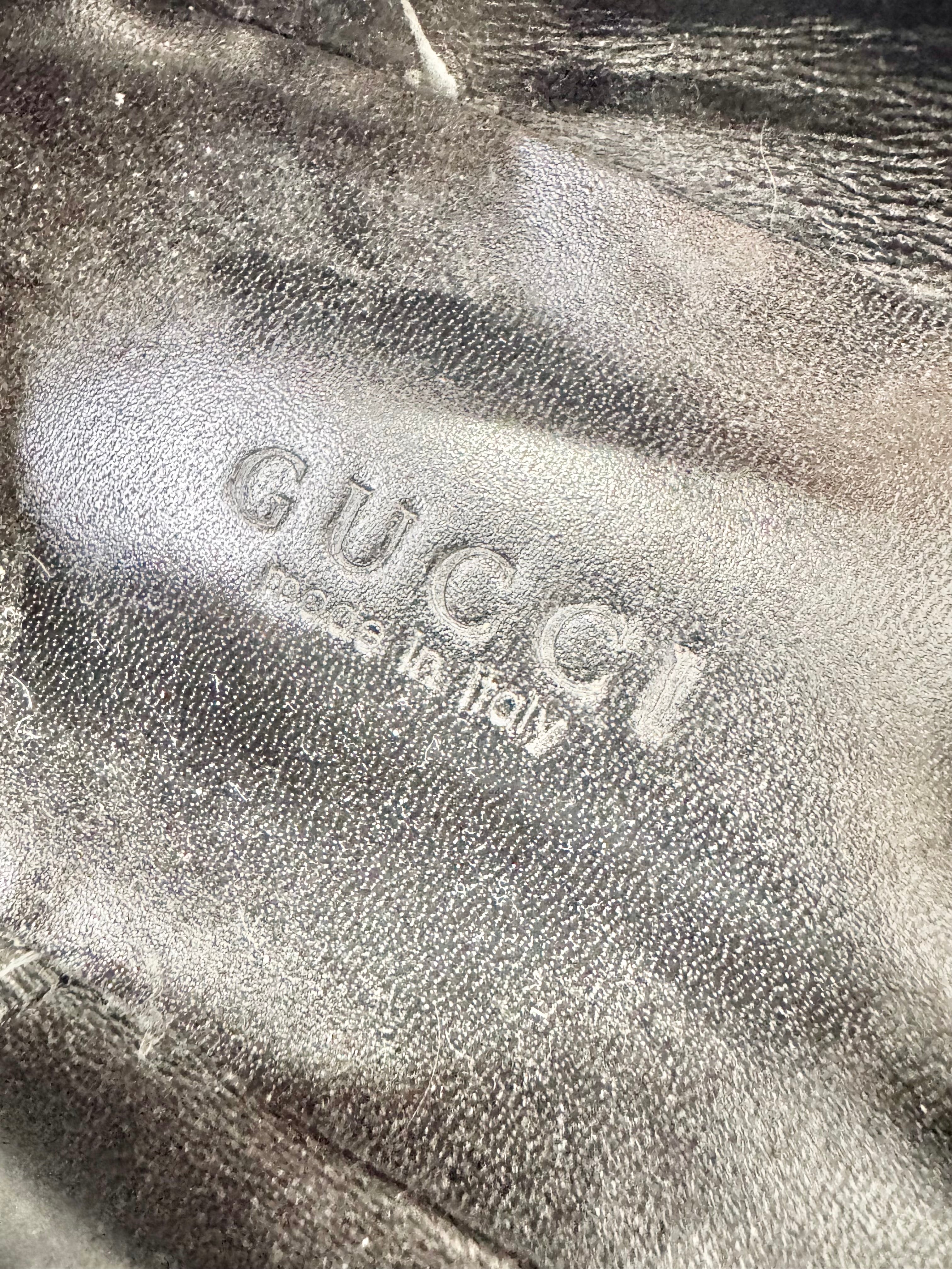 Gucci Blue & Silver Lame GG Jordaan Loafers - EU38