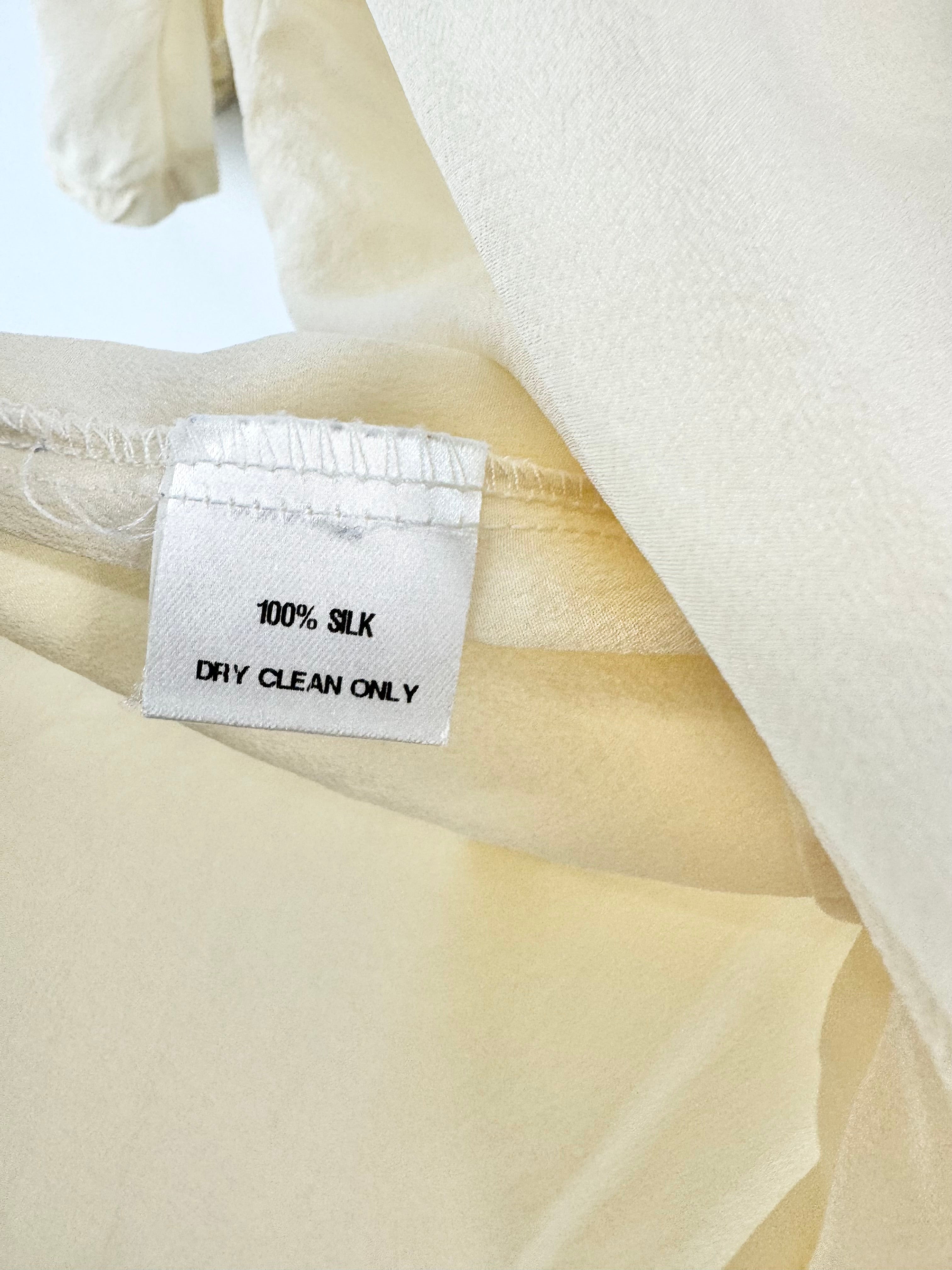 Cynthia Rowley Dúo Tone Silk Top - AU8/10